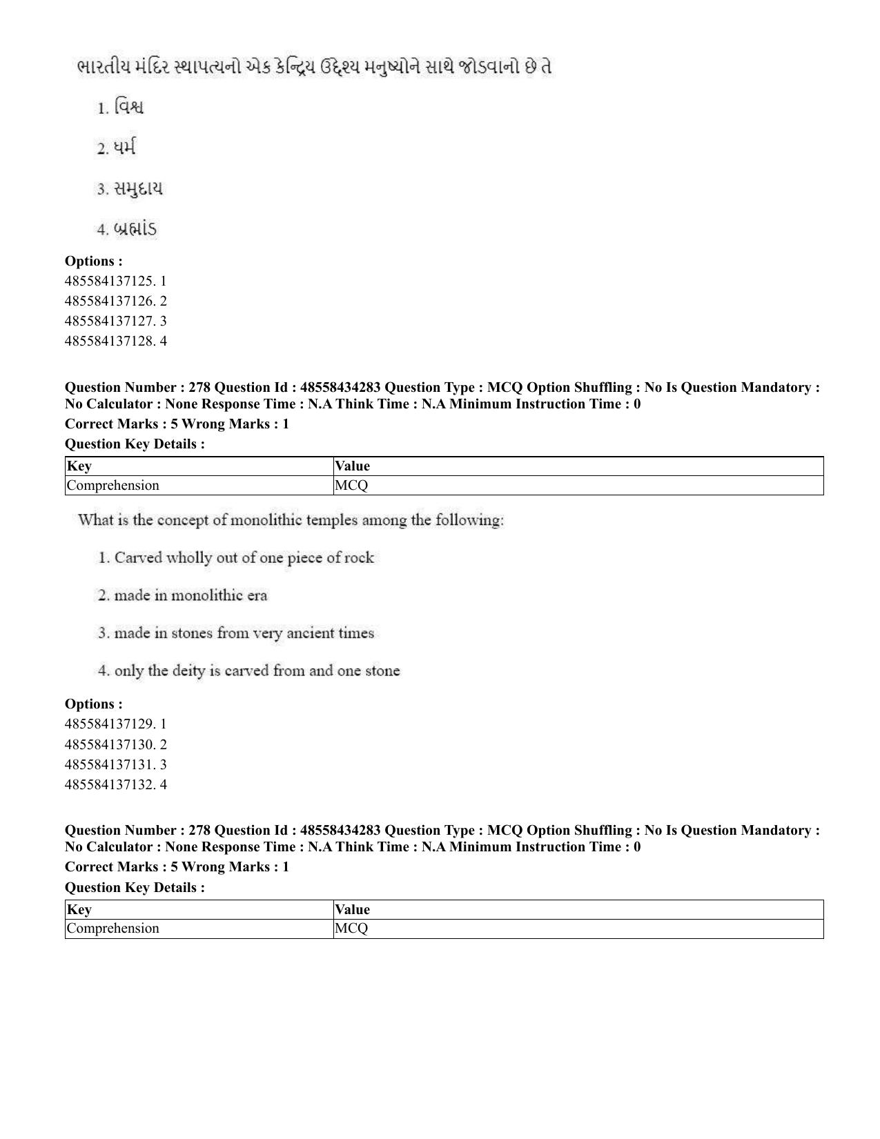 CUET 2023 English Gujarati Shift 3 Question Paper - 18 June 2023 - Page 251