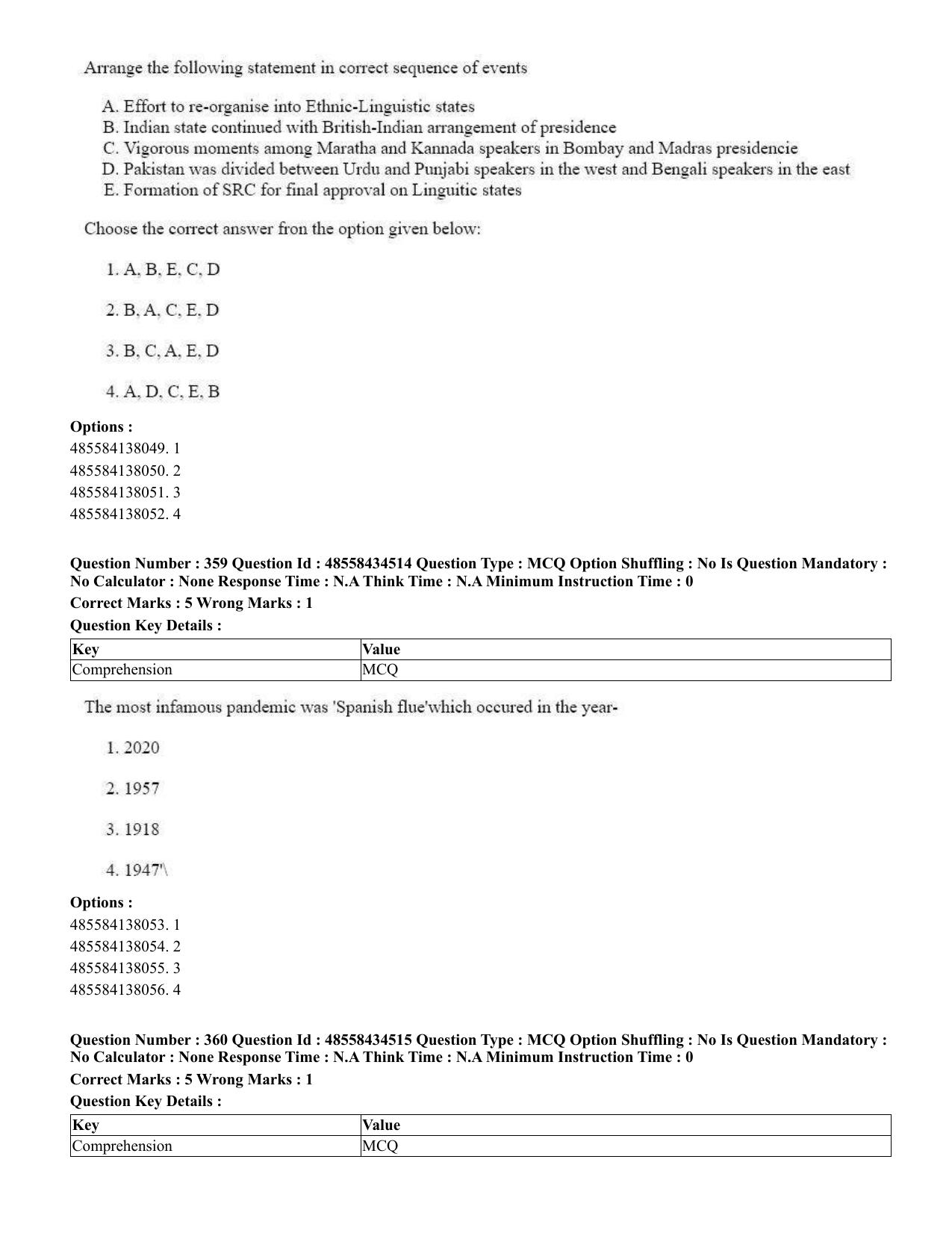 CUET 2023 English Gujarati Shift 3 Question Paper - 18 June 2023 - Page 317