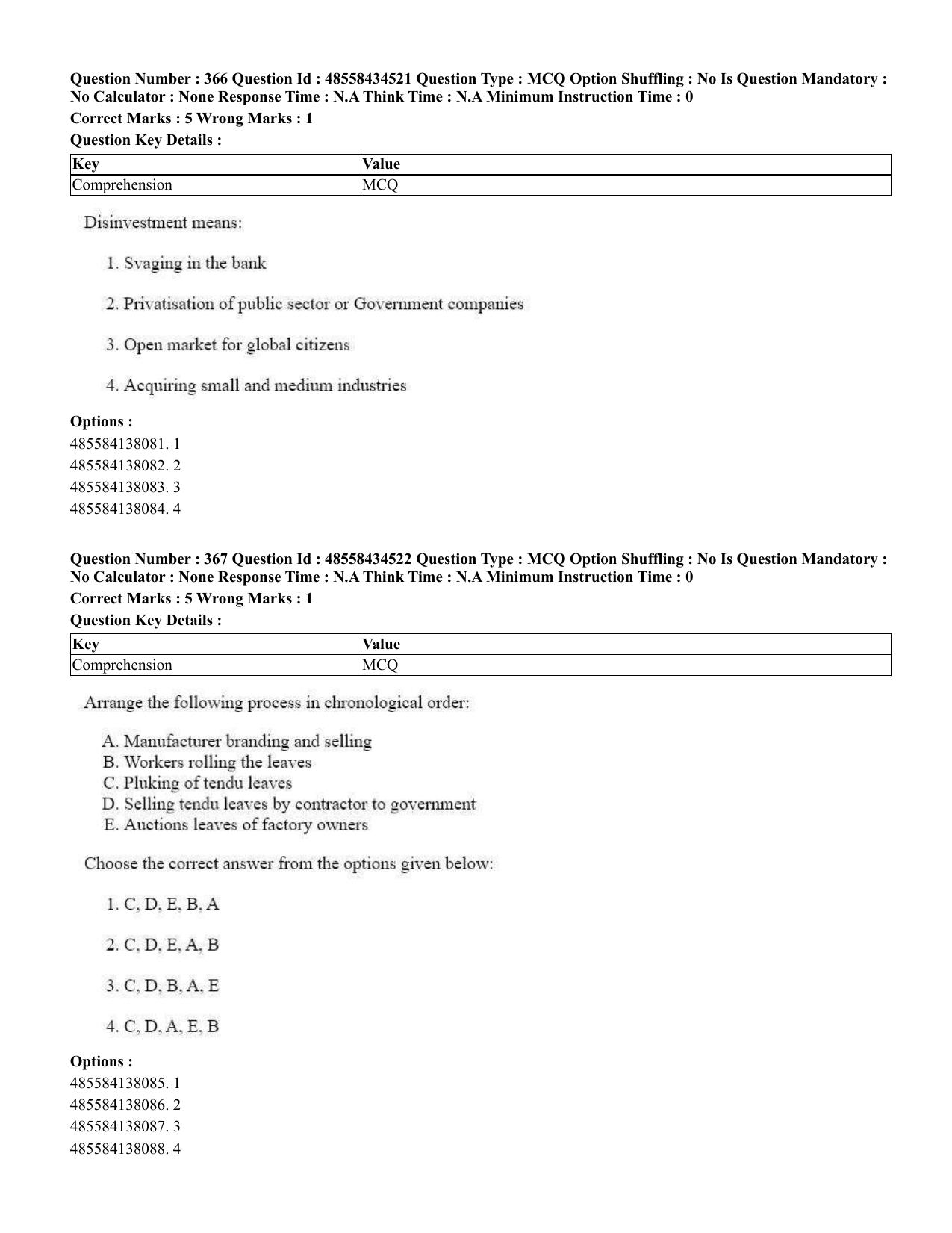 CUET 2023 English Gujarati Shift 3 Question Paper - 18 June 2023 - Page 321