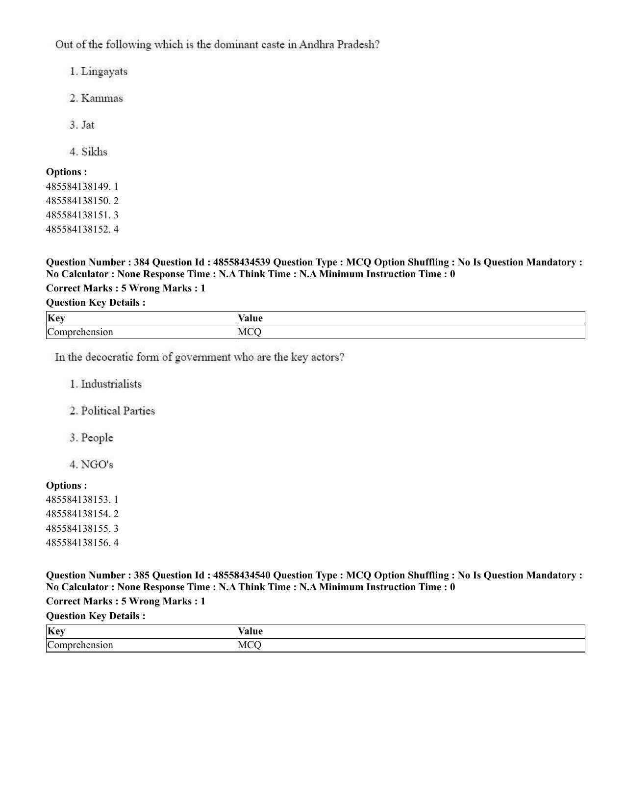 CUET 2023 English Gujarati Shift 3 Question Paper - 18 June 2023 - Page 330