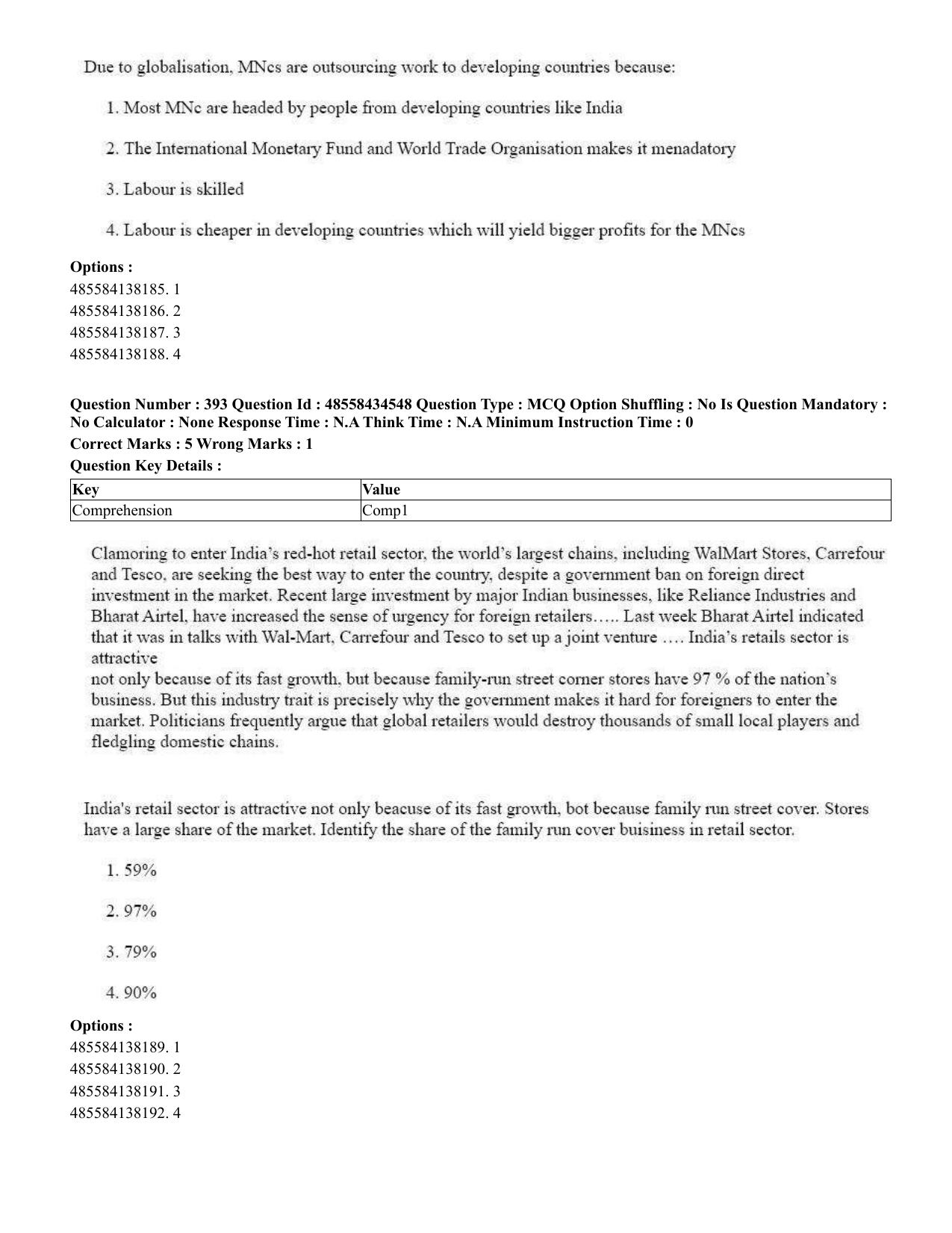 CUET 2023 English Gujarati Shift 3 Question Paper - 18 June 2023 - Page 335