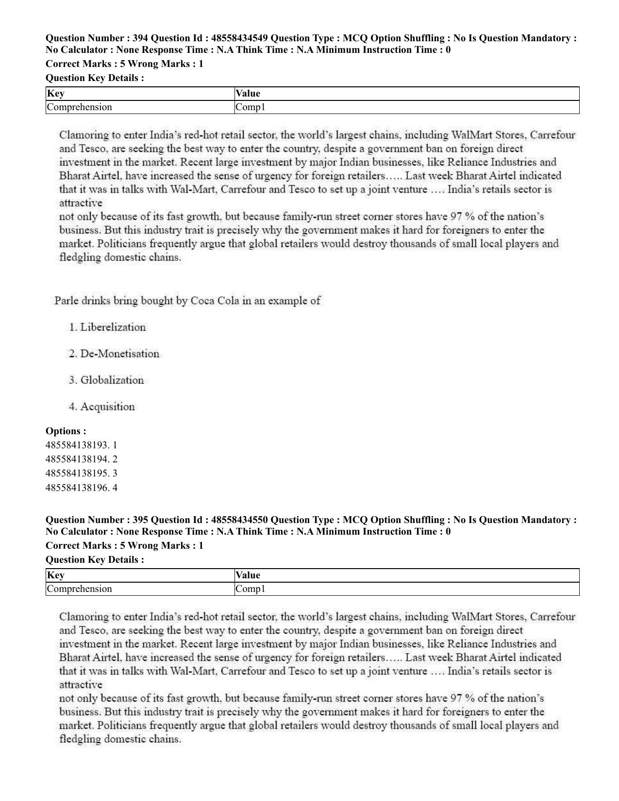 CUET 2023 English Gujarati Shift 3 Question Paper - 18 June 2023 - Page 336