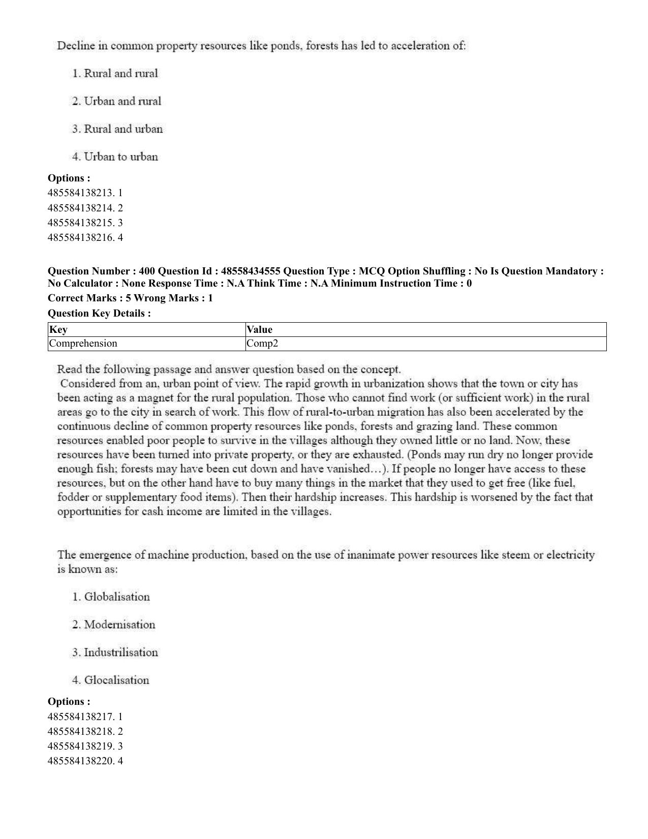 CUET 2023 English Gujarati Shift 3 Question Paper - 18 June 2023 - Page 340