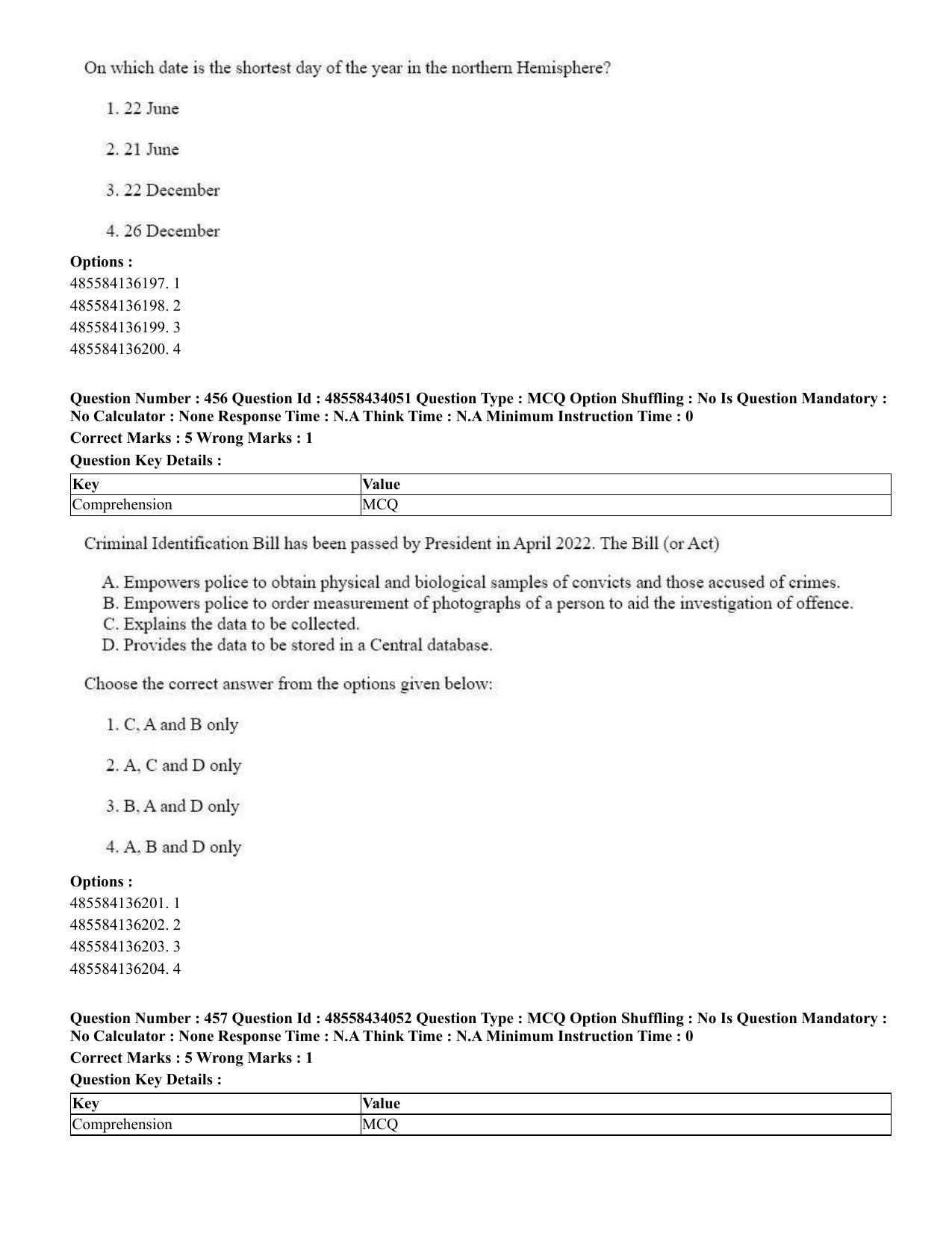 CUET 2023 English Gujarati Shift 3 Question Paper - 18 June 2023 - Page 371