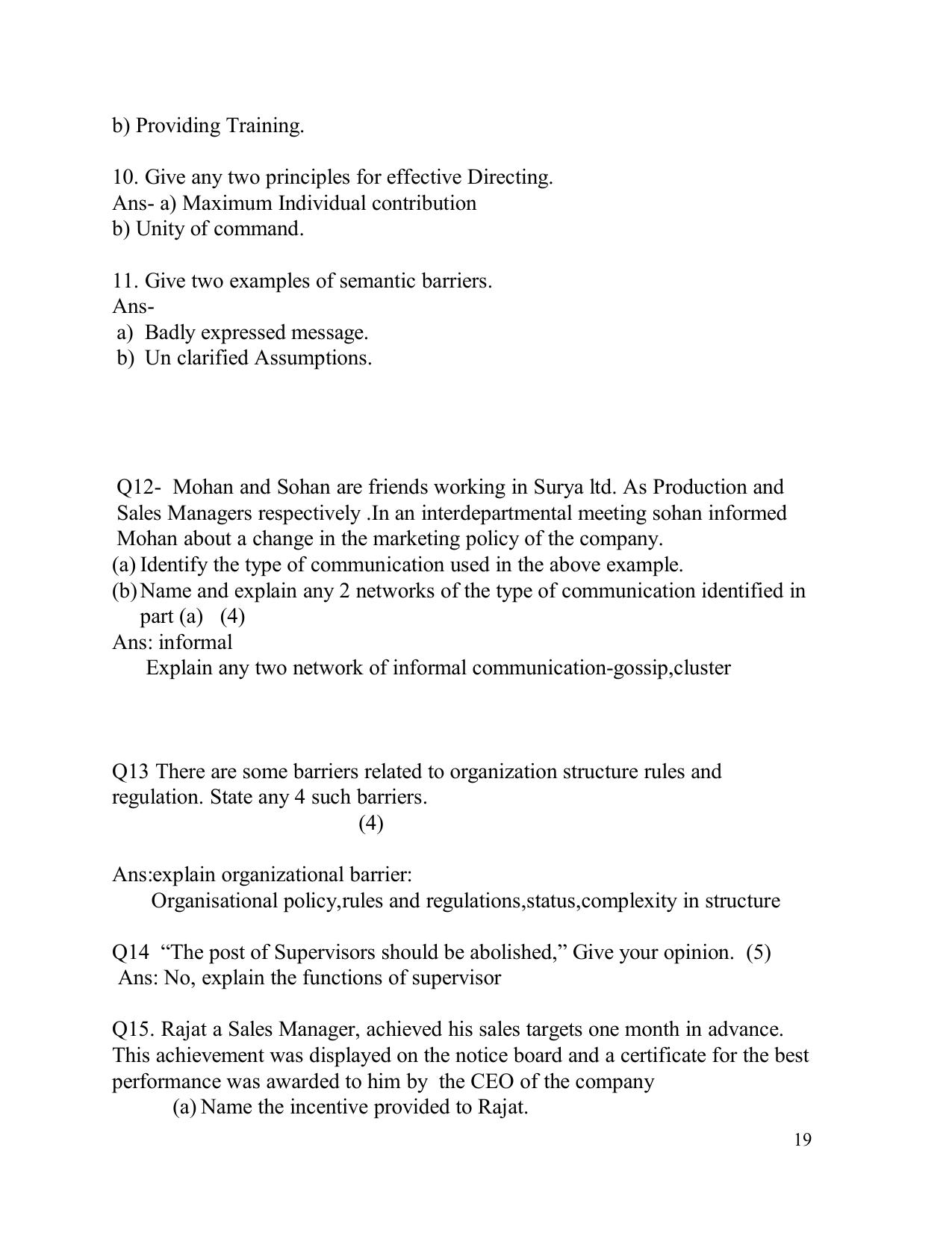 CBSE Worksheets for Class 12 Business Studies - Page 2