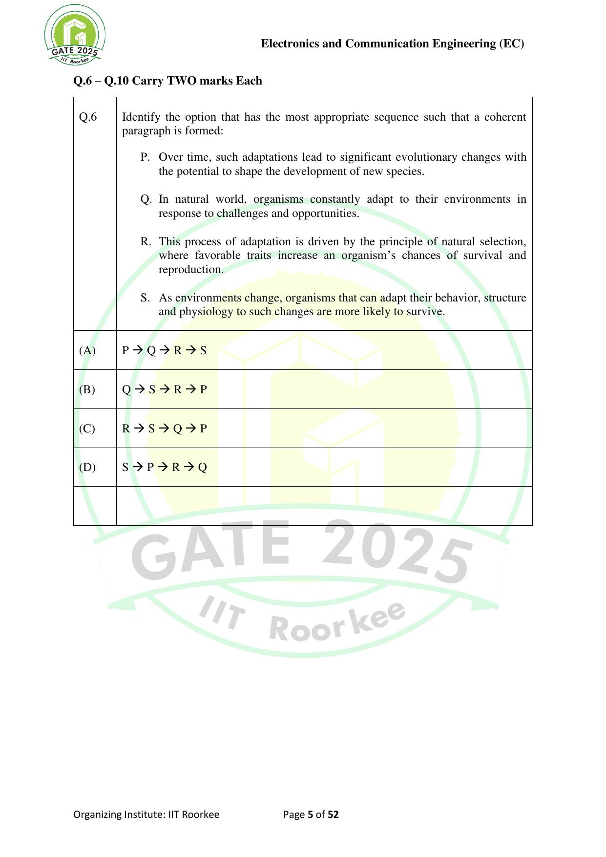 GATE 2025 Electronics and Communication Engineering (EC) Question Paper - Page 5
