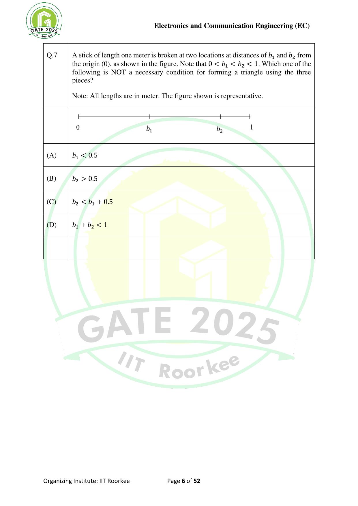 GATE 2025 Electronics and Communication Engineering (EC) Question Paper - Page 6