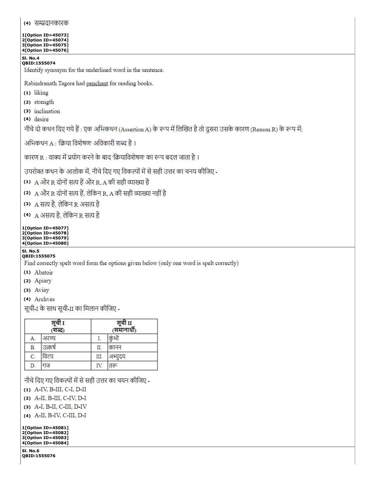 CUET (PG) 2022: PGQP-78 MPA in Instrumental Music (Sitar, Violin, Flute &Tabla)  (11-09-2022) Question Paper - Page 2