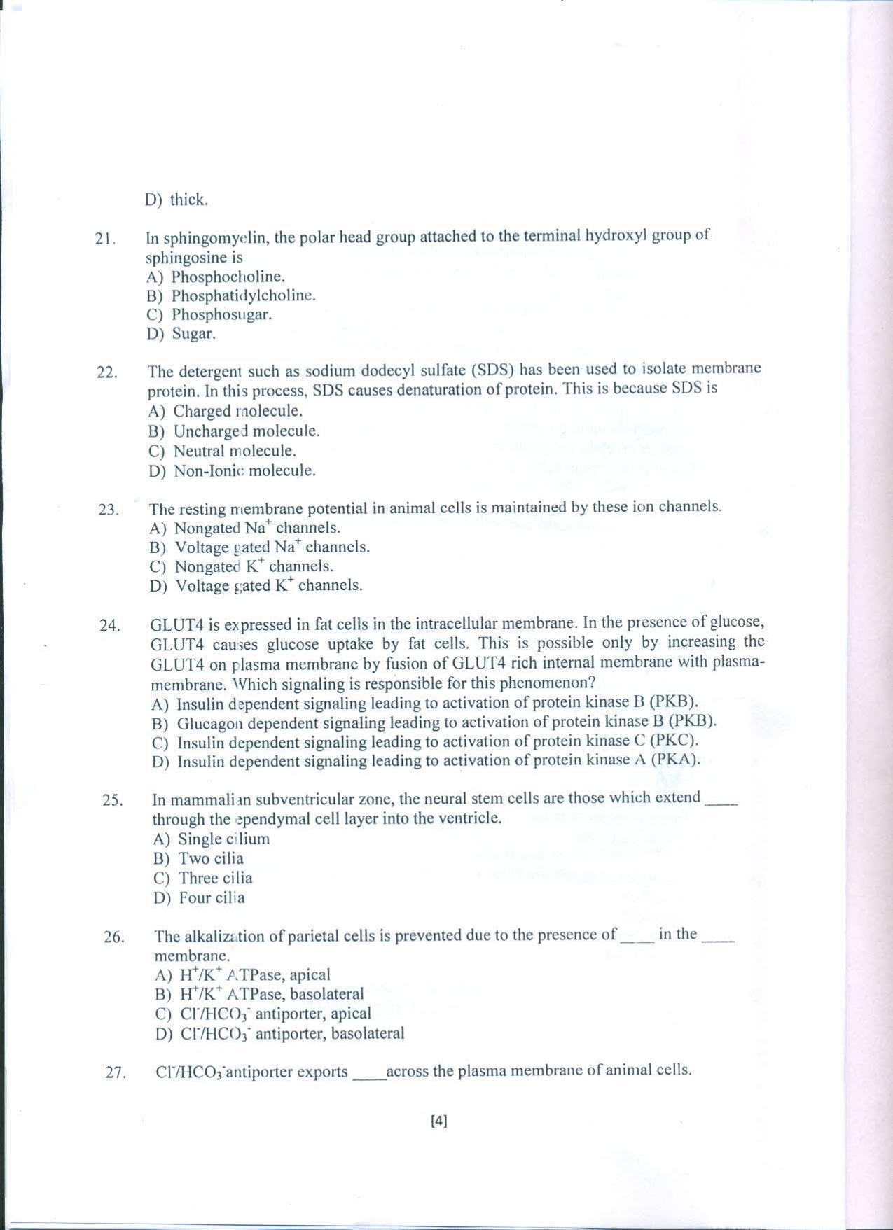 PU MPET Stem Cell Tissue Engineering & Biomedical Excellence 2018 Question Papers - Page 5