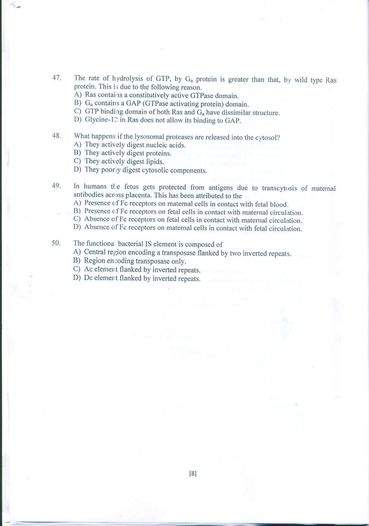 PU MPET Stem Cell Tissue Engineering & Biomedical Excellence 2018 Question Papers - Page 9