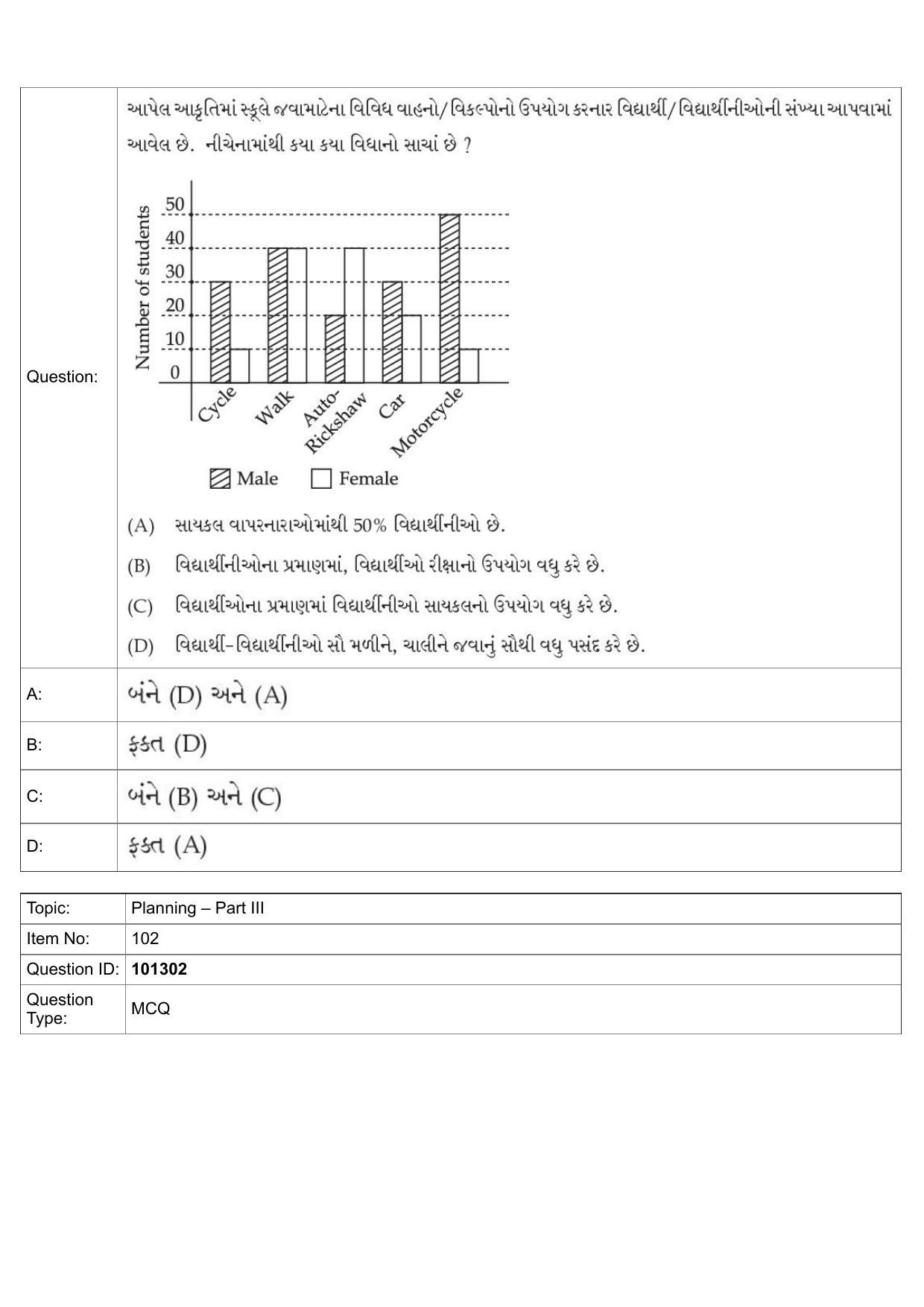 JEE Mains 2022: B Arch & B Planning Gujarati (Shift 1) 30-07-2022 Question Paper - Page 66