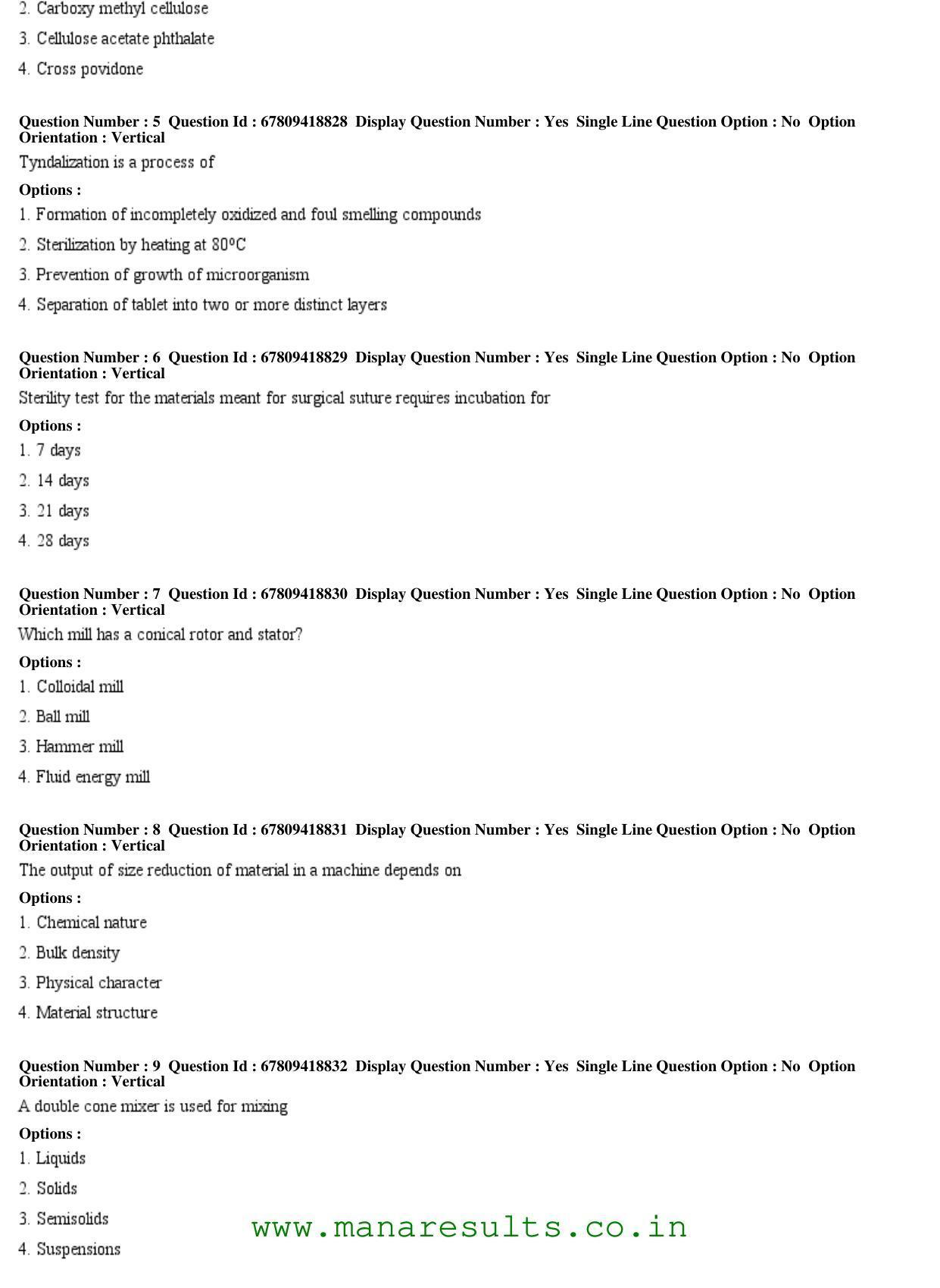 AP ECET 2018 - Pharmacy Old Previous Question Papers - Page 2