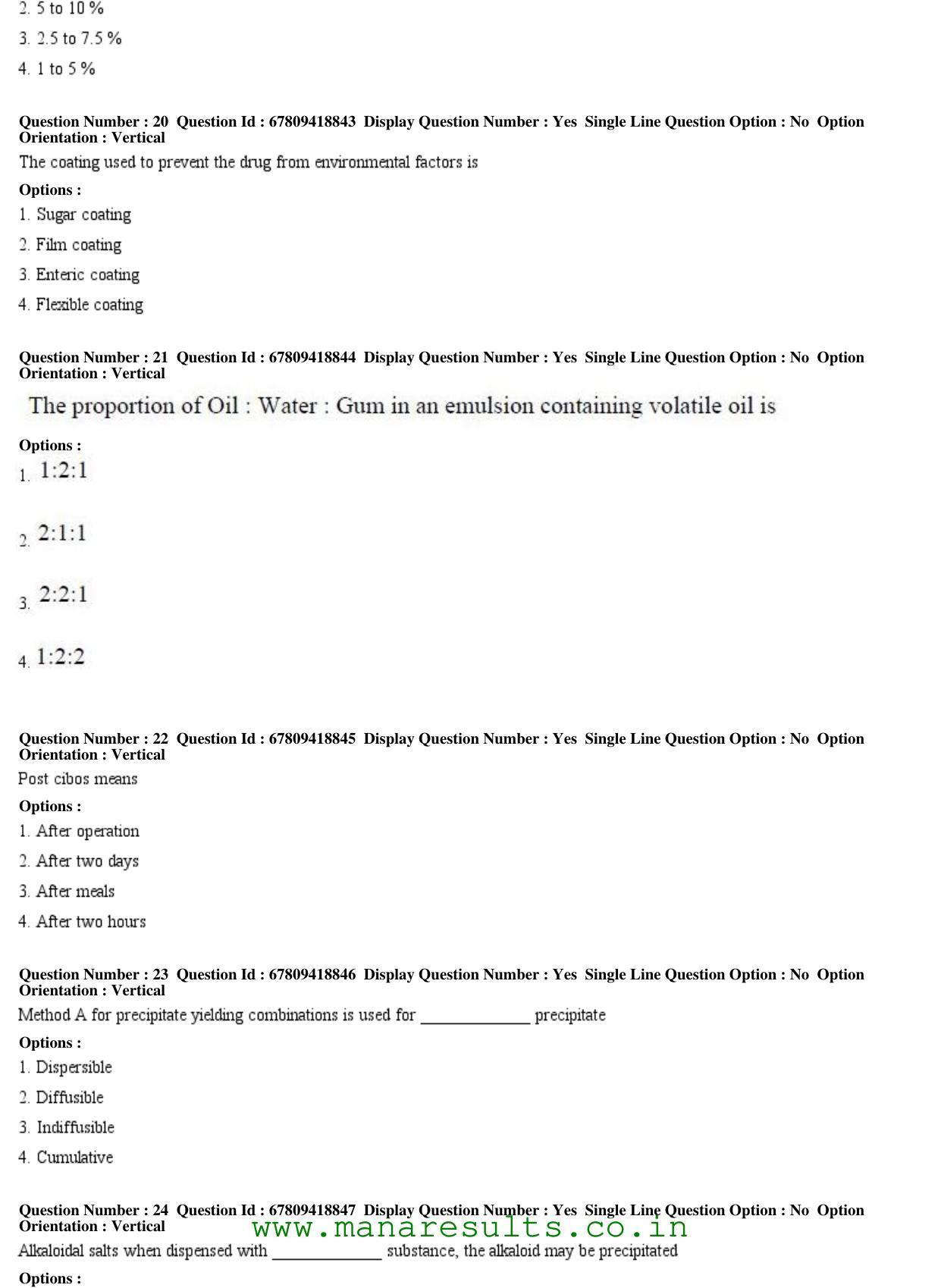 AP ECET 2018 - Pharmacy Old Previous Question Papers - Page 5