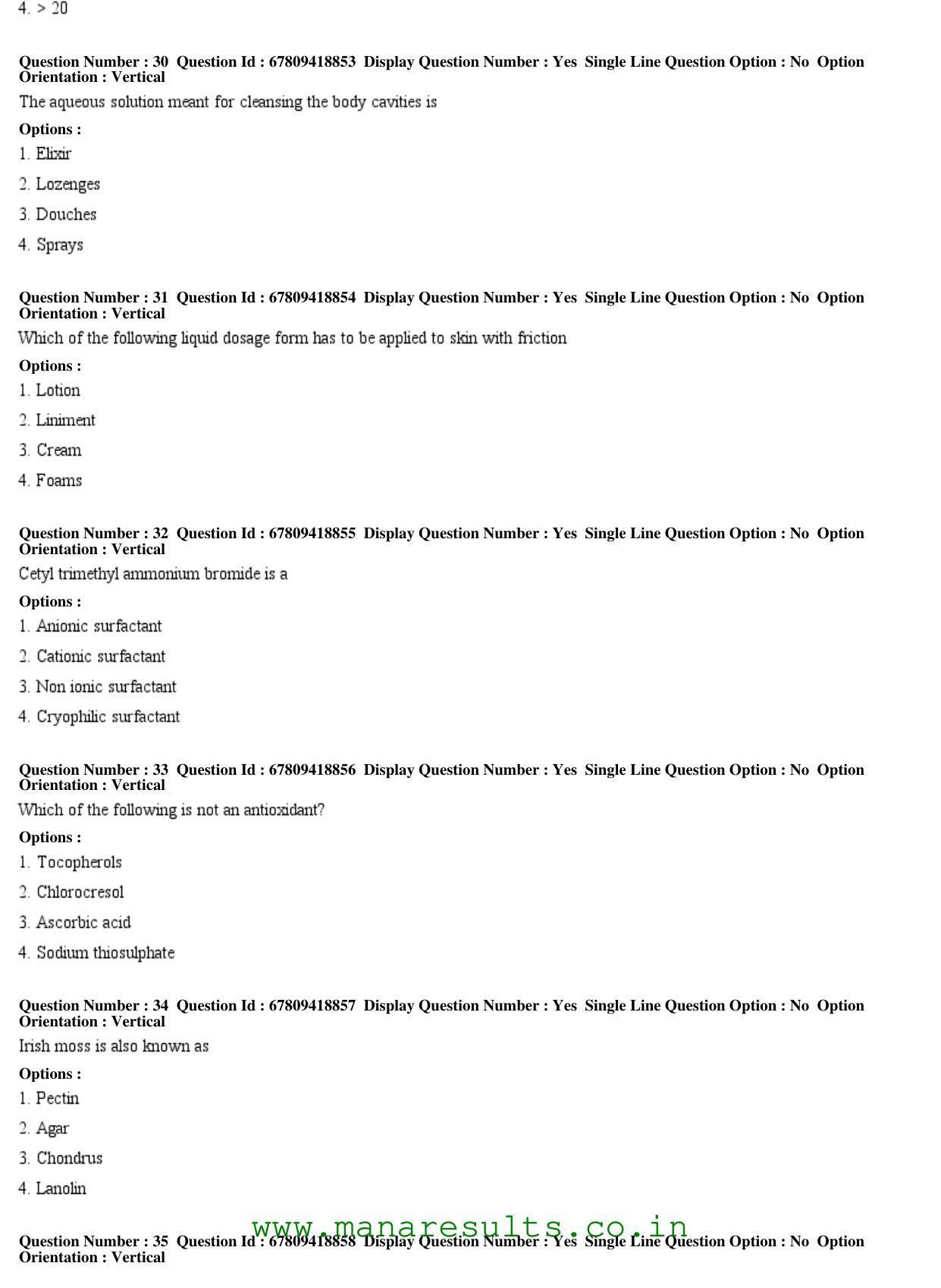 AP ECET 2018 - Pharmacy Old Previous Question Papers - Page 7