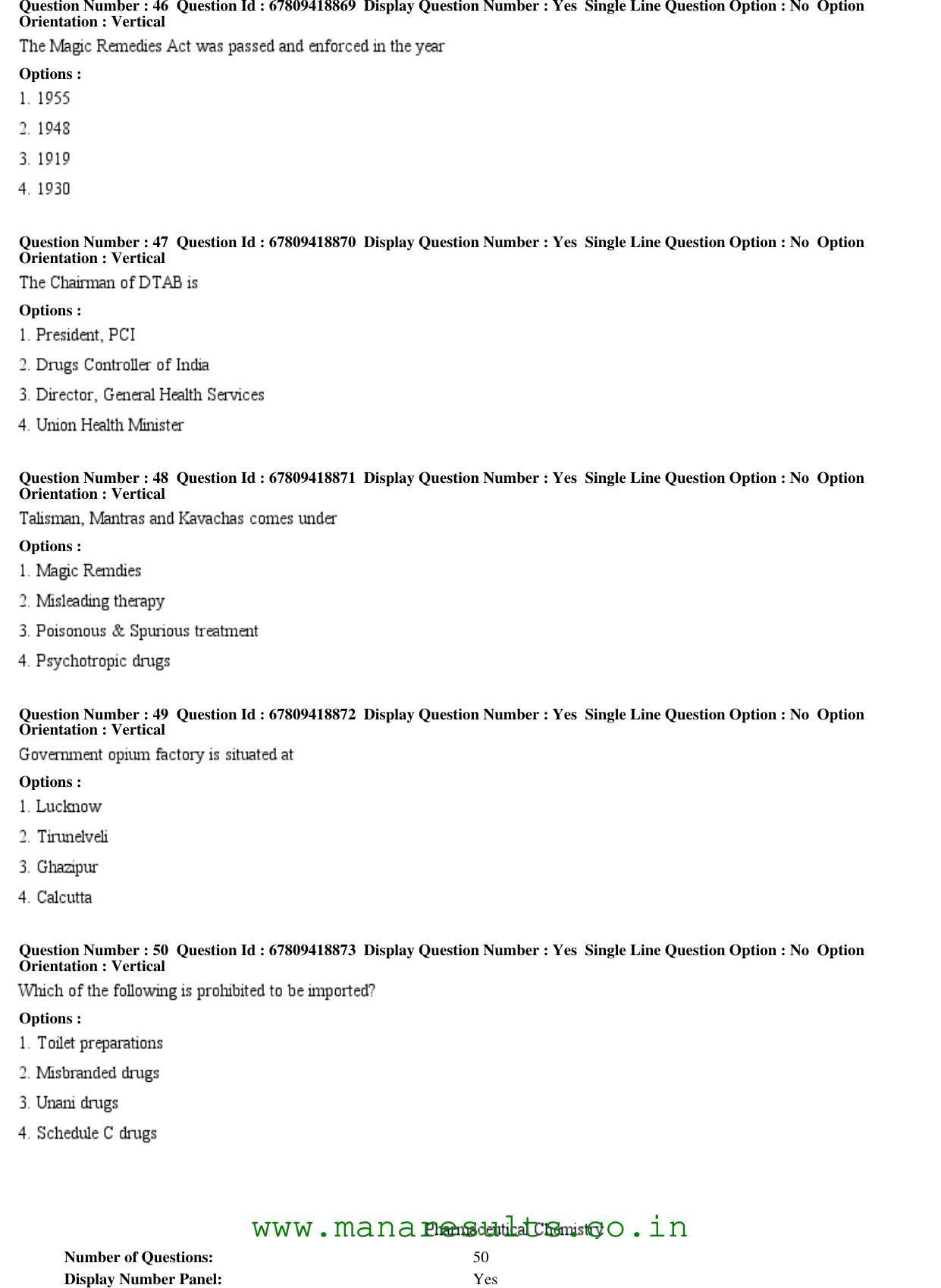 AP ECET 2018 - Pharmacy Old Previous Question Papers - Page 10