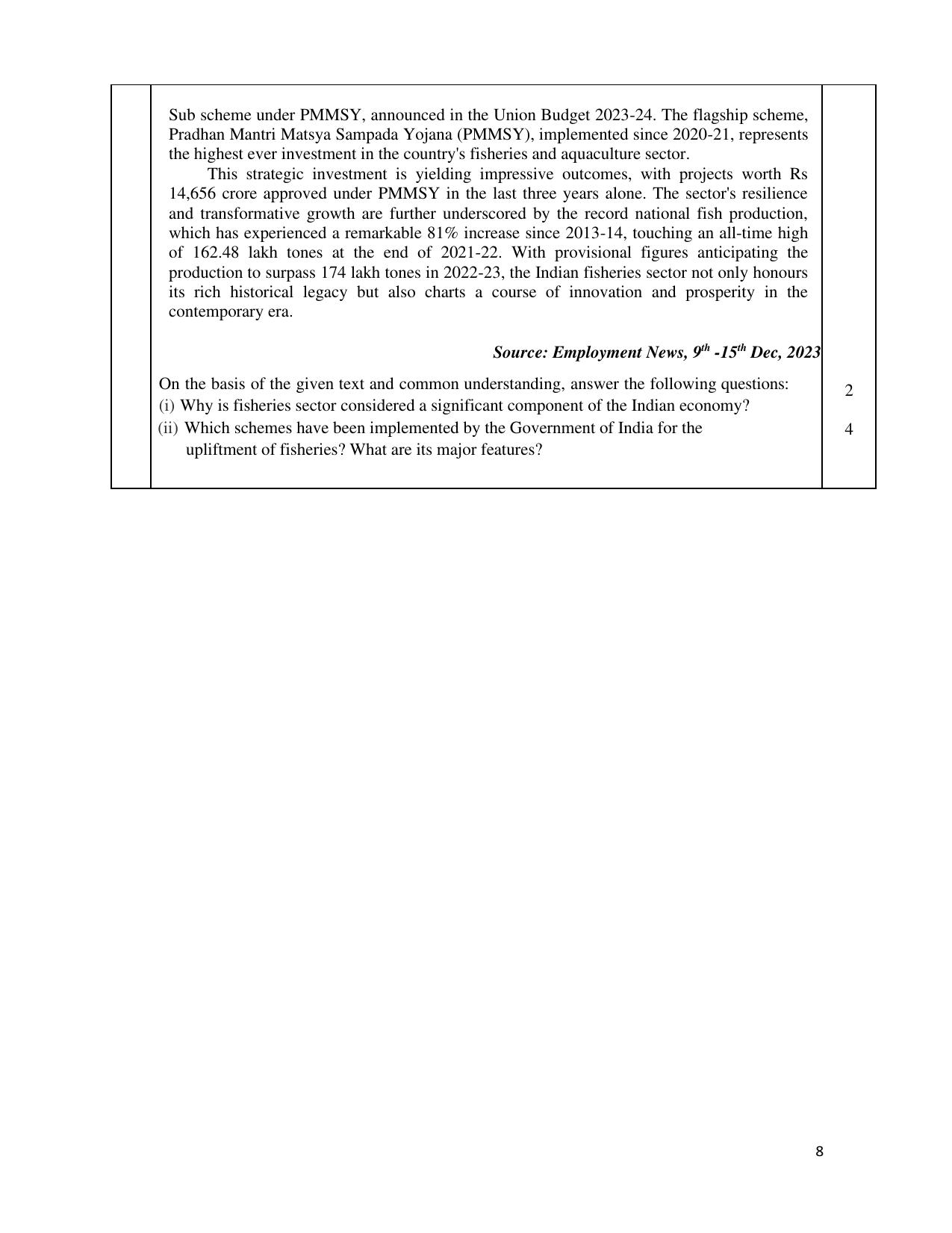 Edudel Class 12 Economics (English) Practice Papers-1 (2023-24) - Page 8