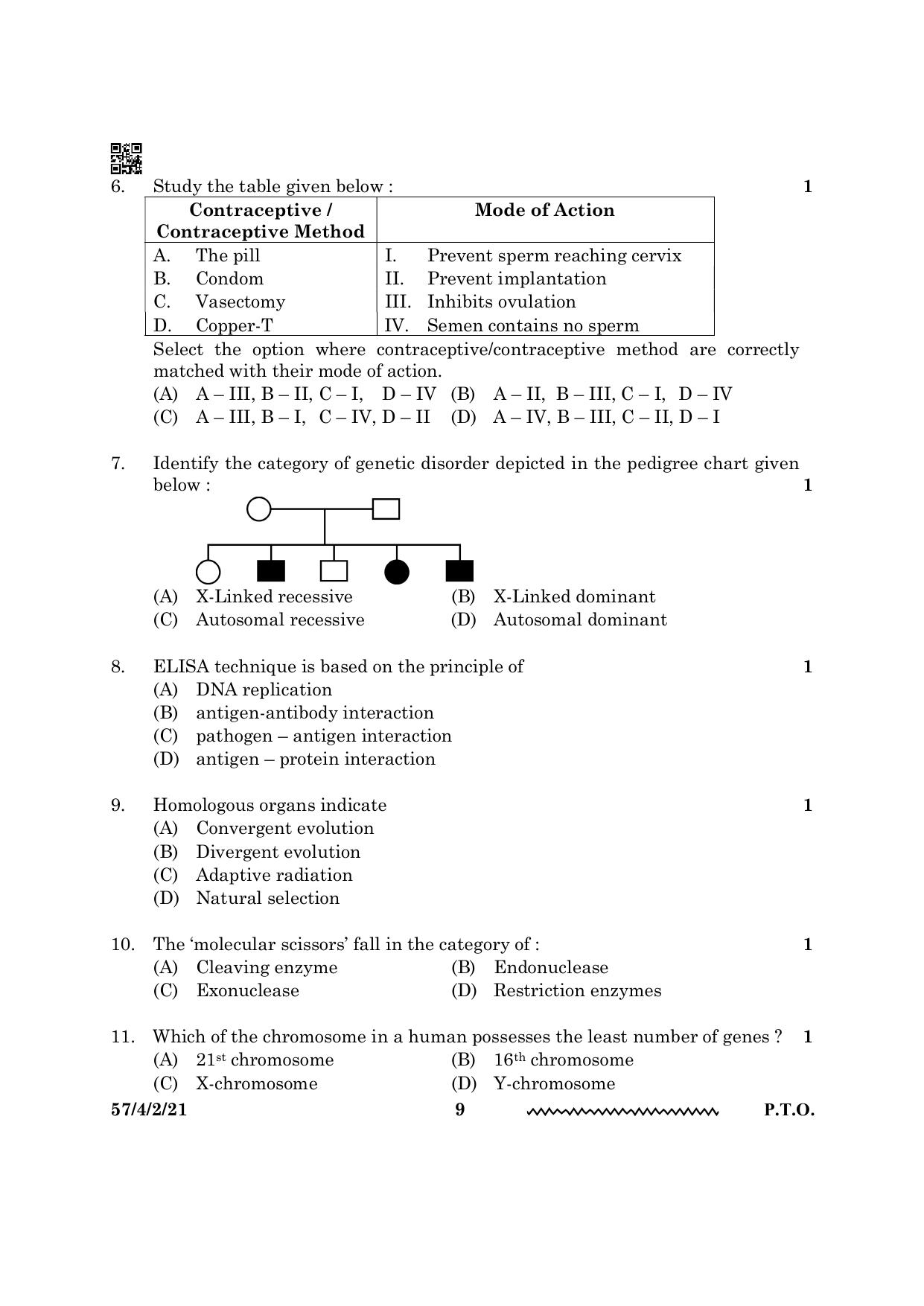 CBSE Class 12 57 4 2 Biology 2024 Question Paper - Page 9