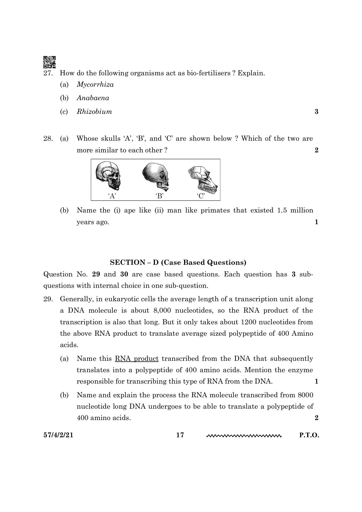 CBSE Class 12 57 4 2 Biology 2024 Question Paper - Page 17