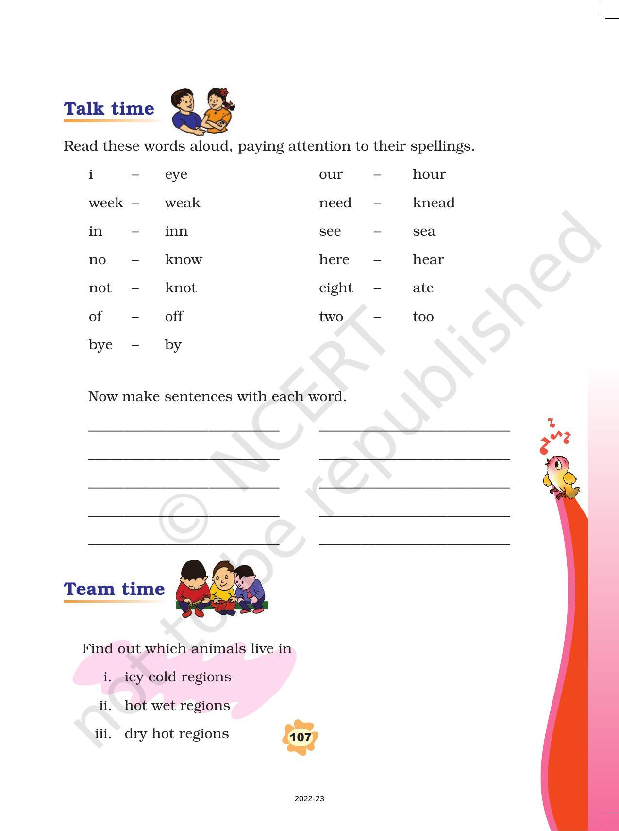 NCERT Book for Class 3 English: Unit X.1-How Creatures Move - Page 11