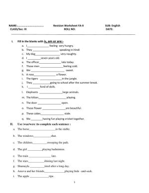 Worksheet for Class 3 English Assignment 24