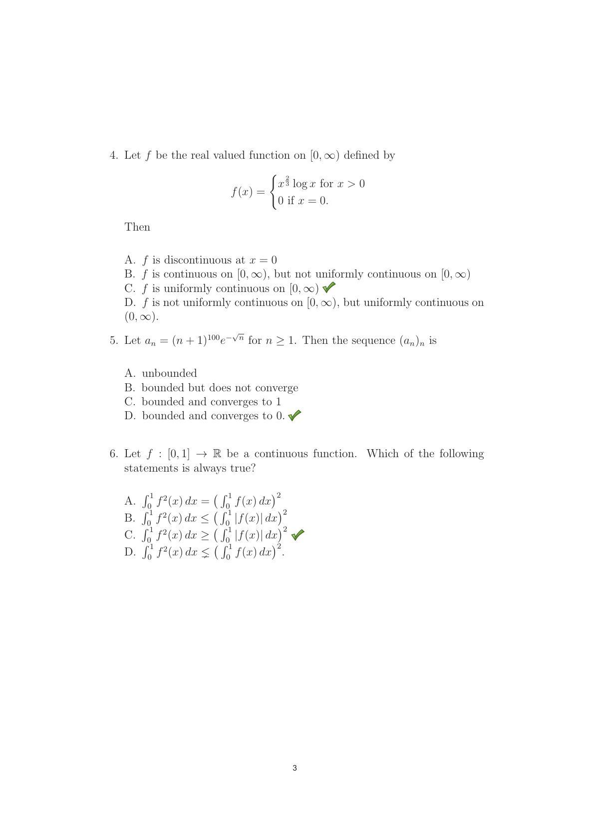 TIFR GS 2014 Mathematics Question Paper - Page 4