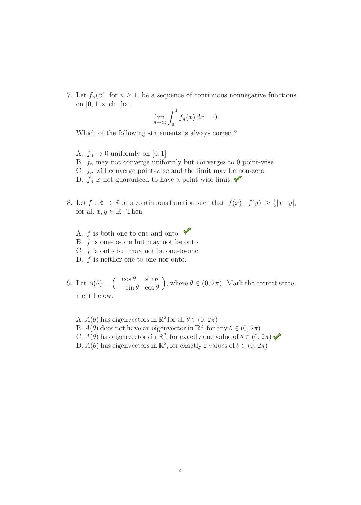 TIFR GS 2014 Mathematics Question Paper - Page 5