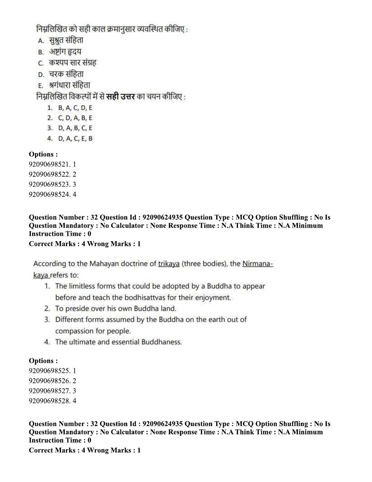 CUET PG 2023: HUQP01 – Ancient Indian History, Culture & Arch (Hin) - Shift 3 (24-06-2023) Question Paper - Page 30