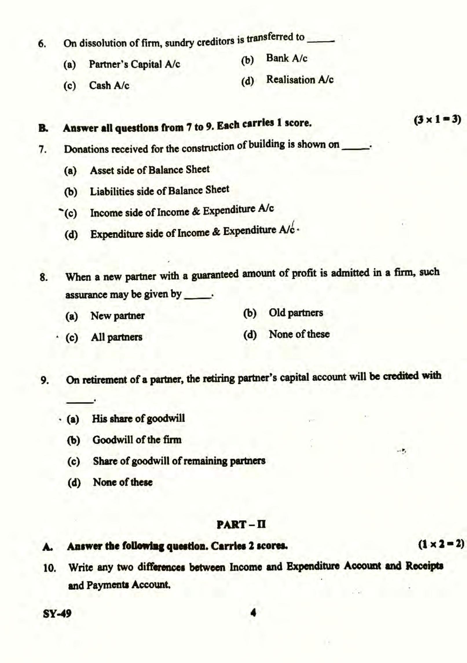 Kerala Plus Two 2022 Accountancy AFS Question Paper - Page 3