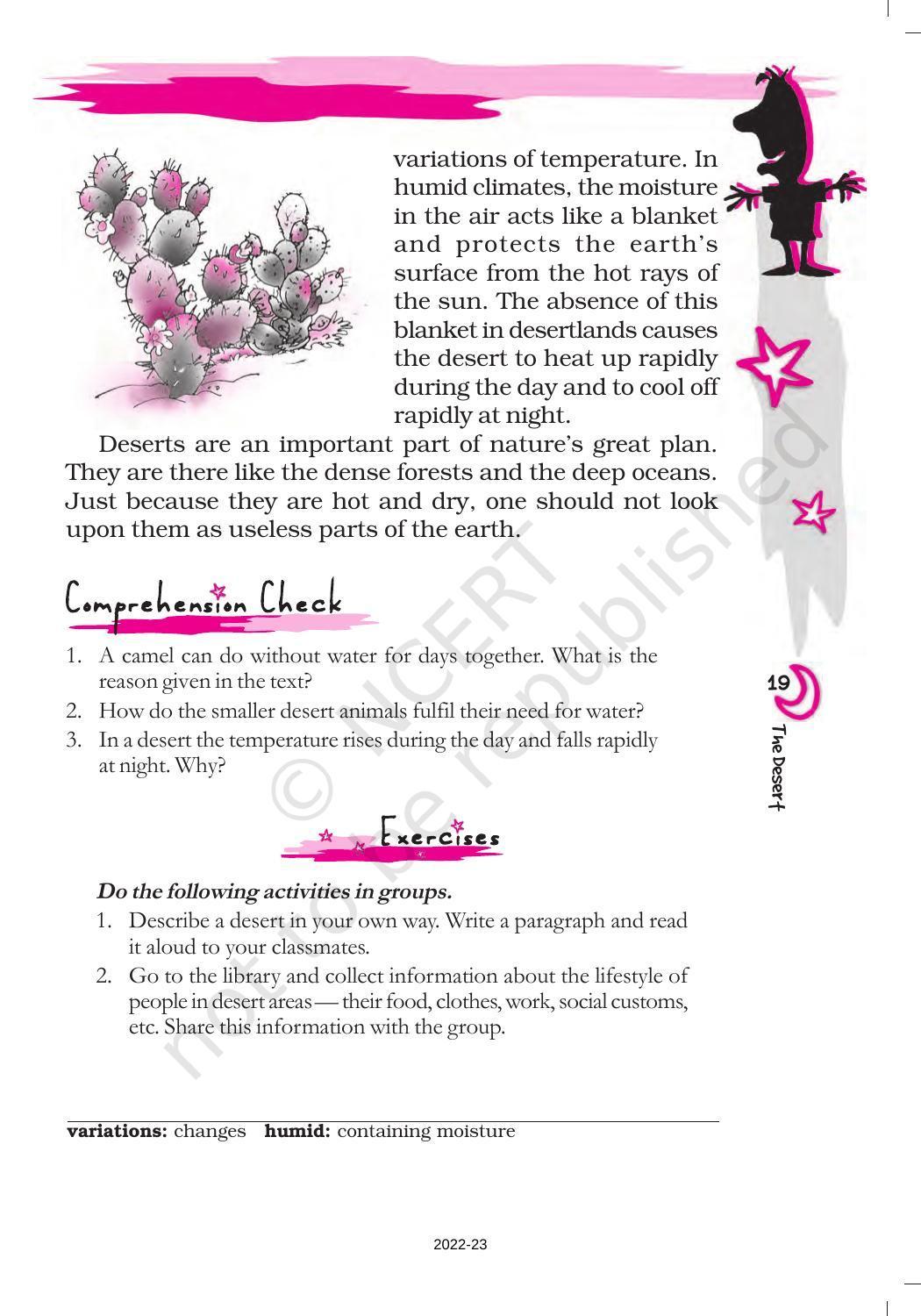 NCERT Book for Class 7 English (An Alien Hand): Chapter 3-The Desert - Page 5