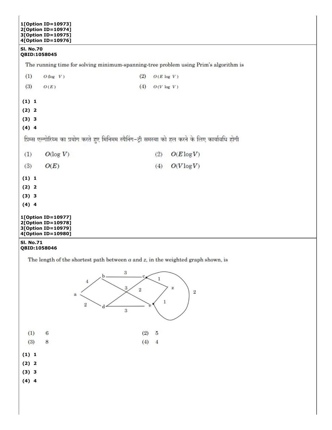 CUET (PG) 2022: PGQP-54 Data Science, Artifical intelligence, Cyber Security (04-09-2022) Question Paper - Page 48
