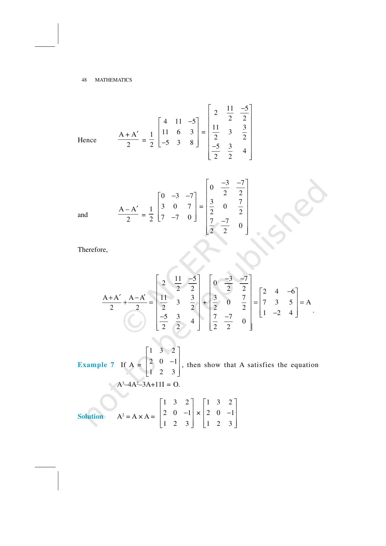 NCERT Exemplar Class 12: Mathematics Unit 3 (Matrices) - Page 7