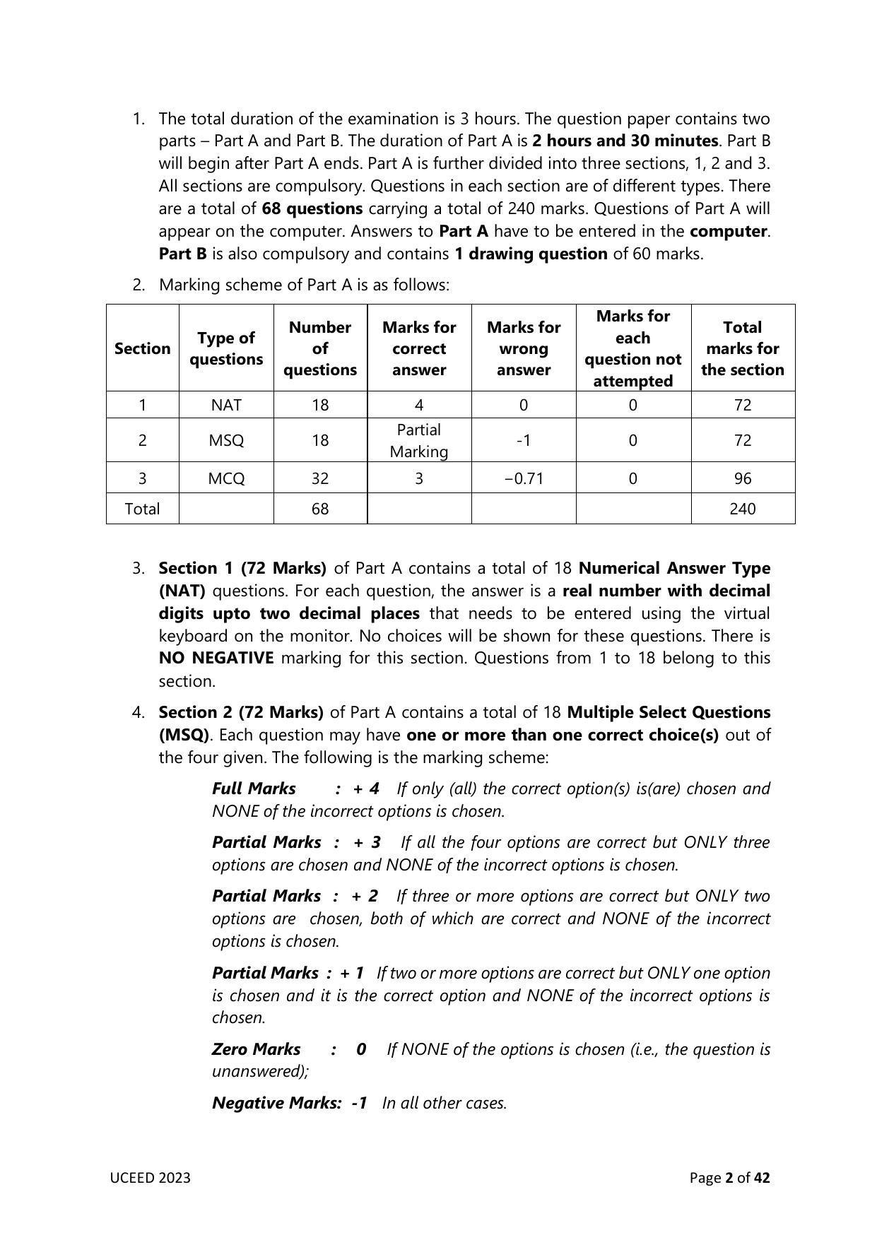 UCEED 2023 Question Paper - Page 2