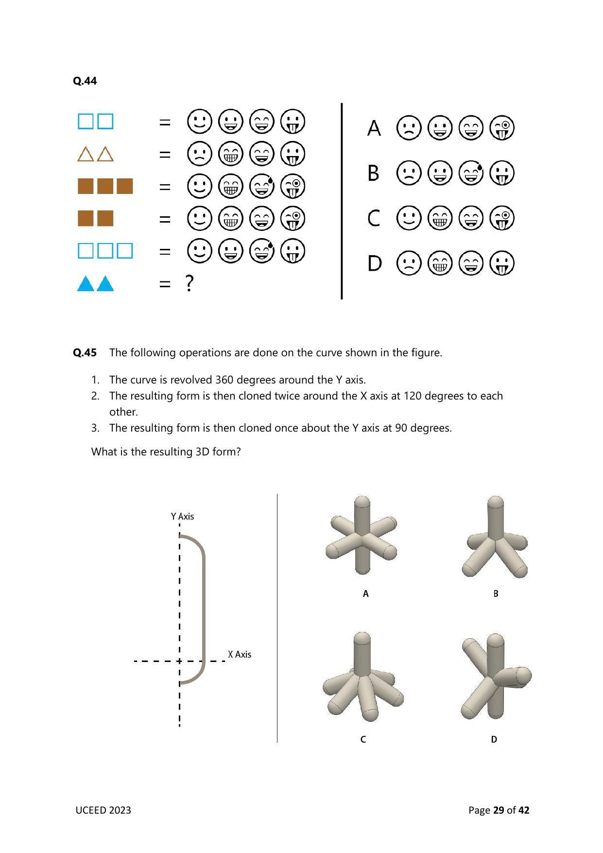 UCEED 2023 Question Paper - Page 29