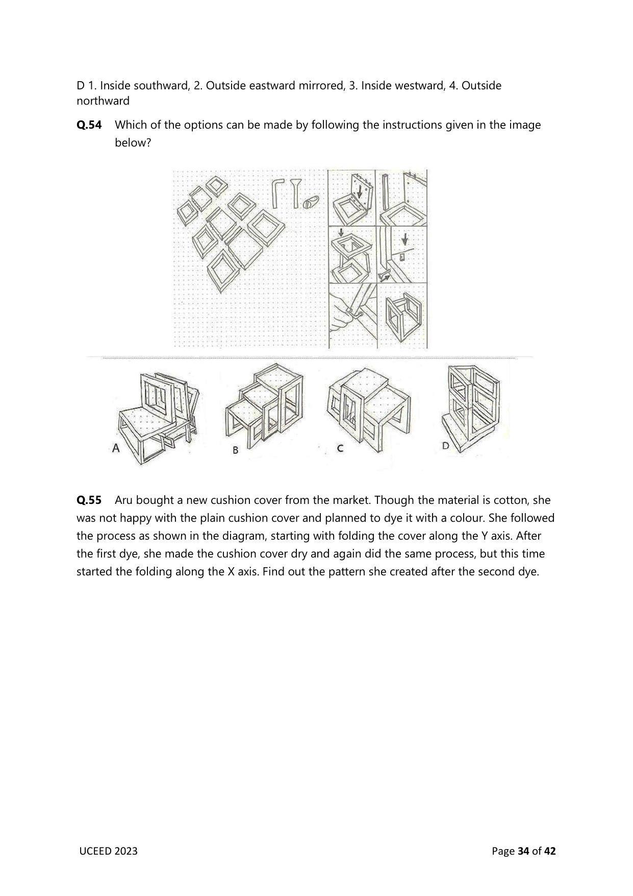 UCEED 2023 Question Paper - Page 34