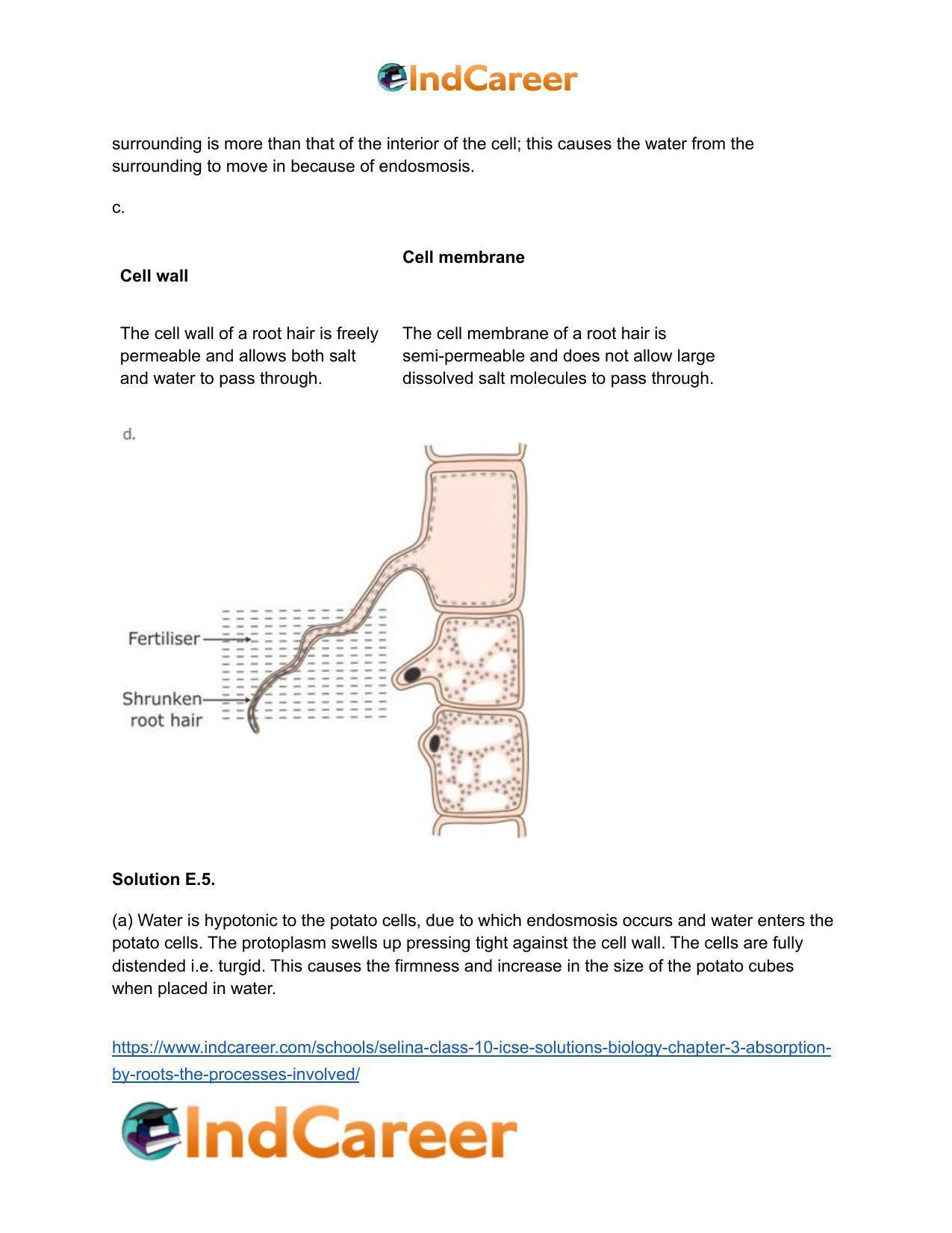 Selina Class 10 ICSE Solutions Biology : Chapter 3- Absorption by Roots : The Processes Involved - Page 13