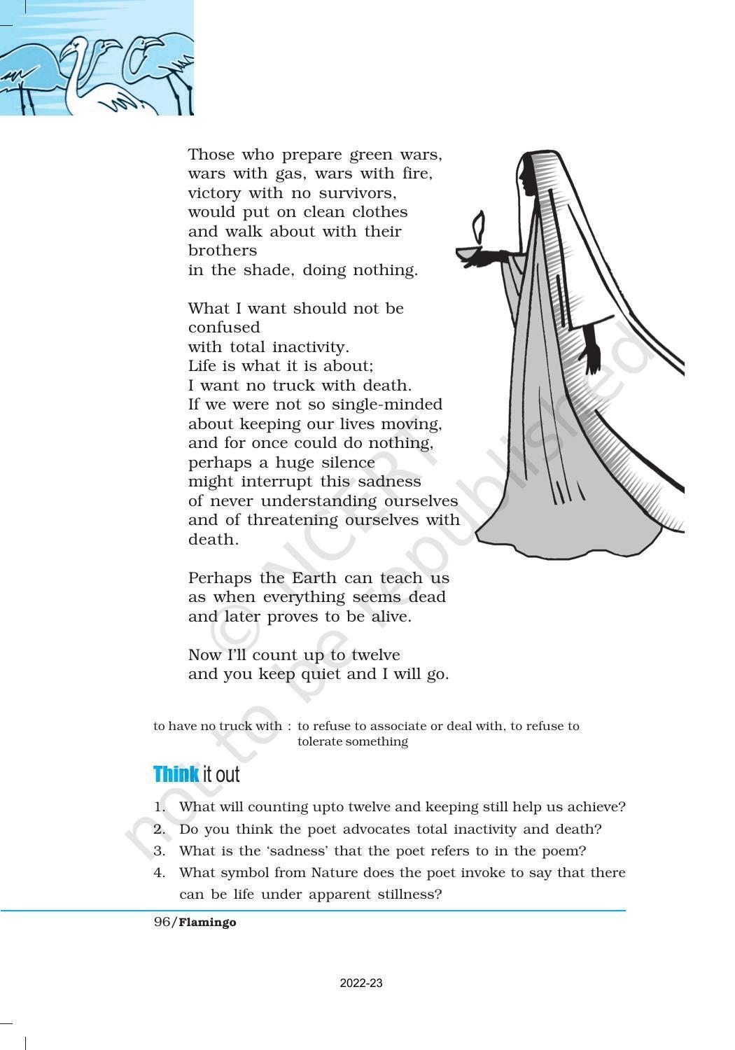 NCERT Book for Class 12 English Chapter 3 Keeping Quiet - Page 2