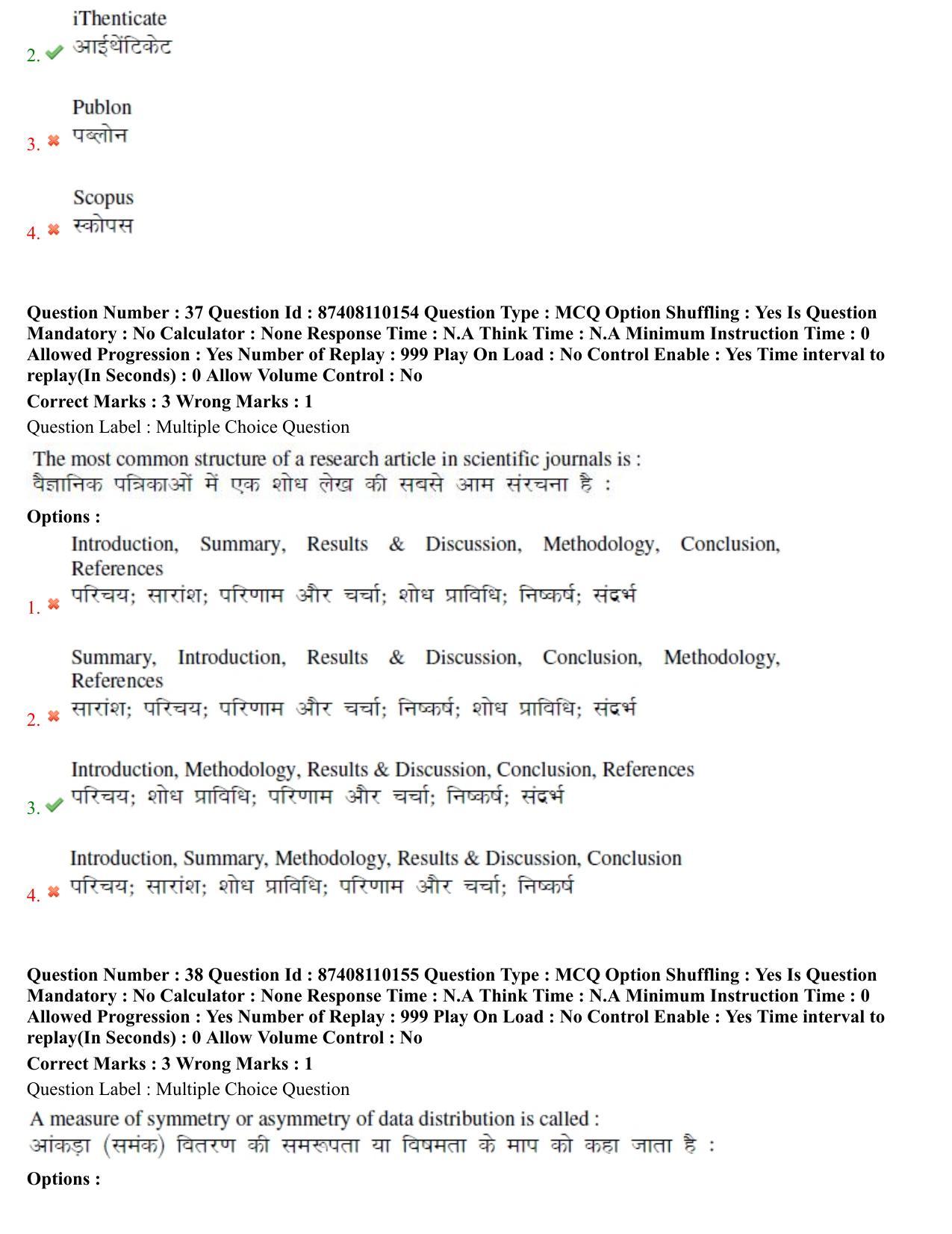 BHU RET Agam Tantra 2021 Question Paper - Page 21