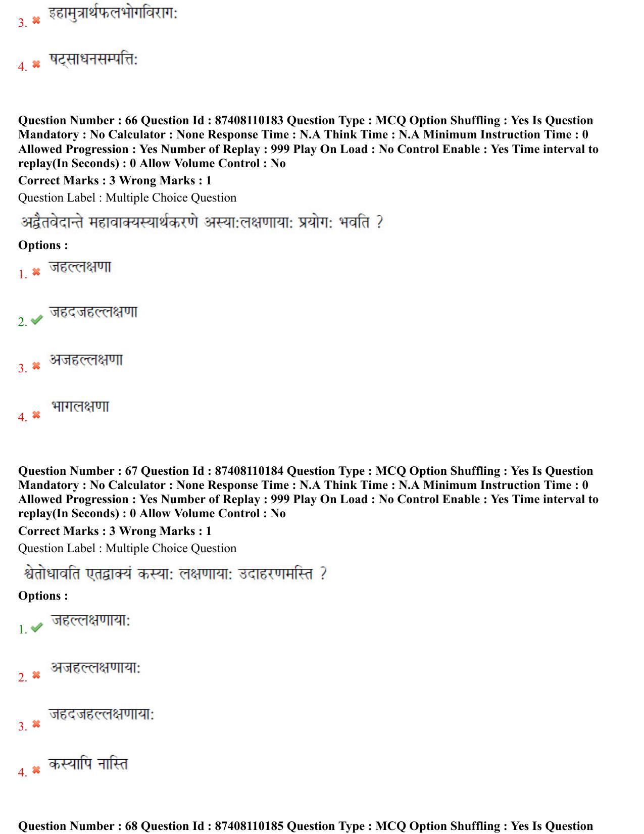 BHU RET Agam Tantra 2021 Question Paper - Page 35