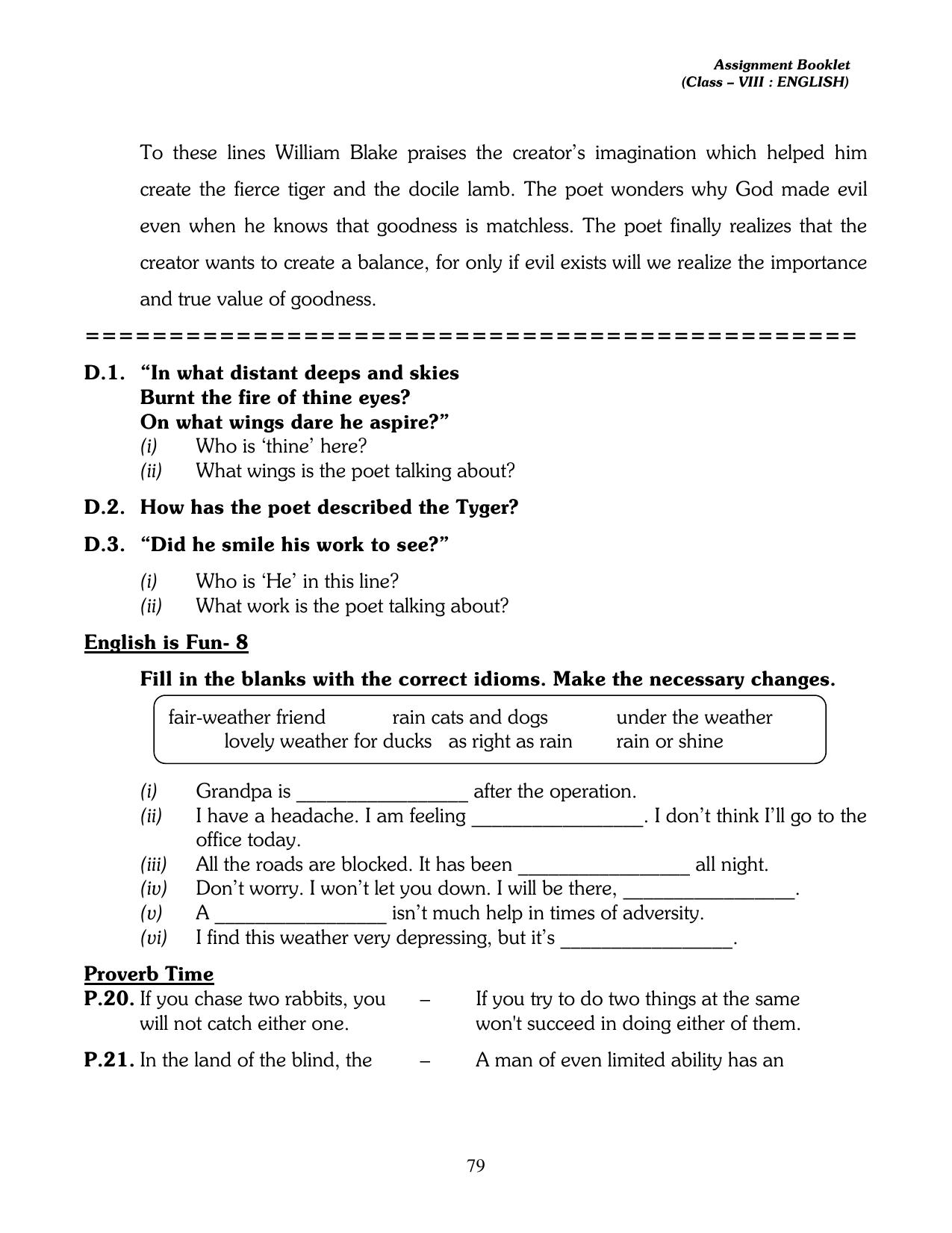 CBSE Worksheets for Class 8 English Assignment 17 - Page 4