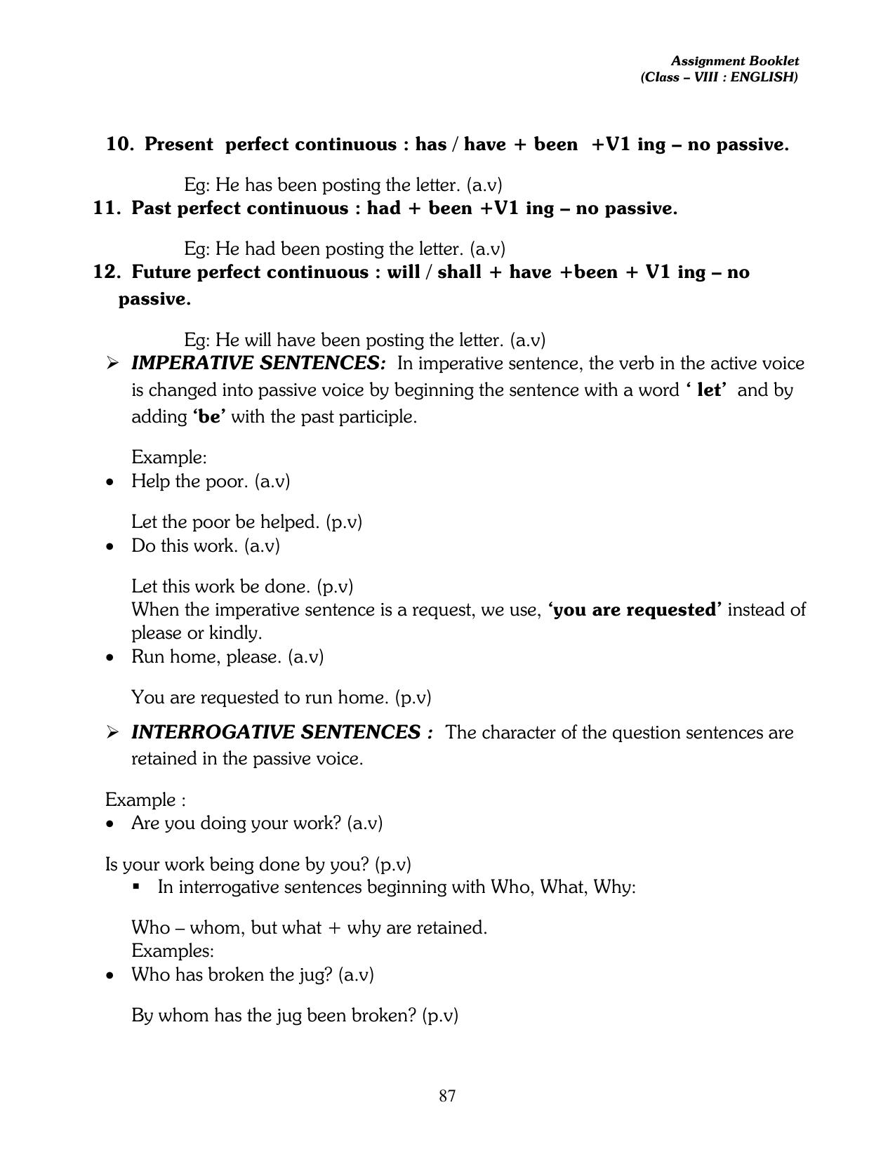 CBSE Worksheets for Class 8 English Assignment 17 - Page 12