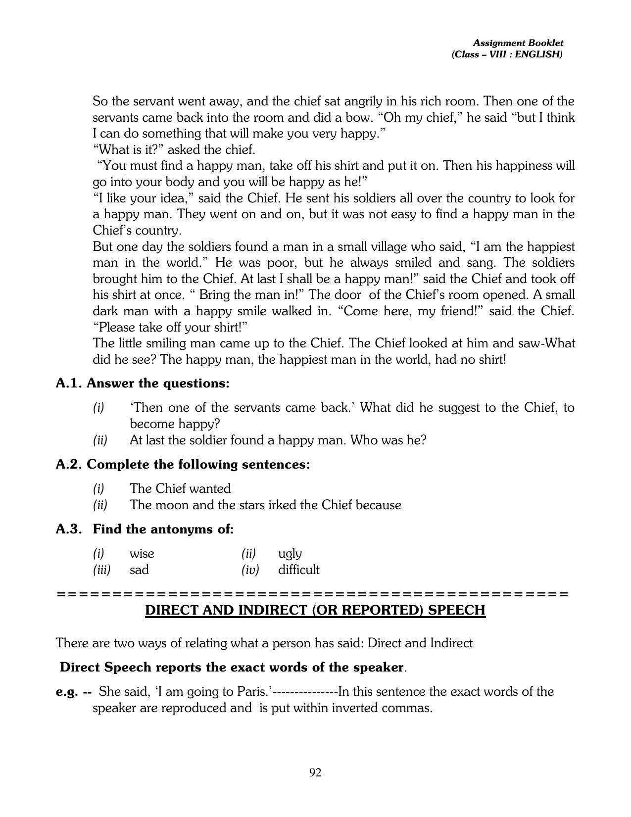 CBSE Worksheets for Class 8 English Assignment 17 - Page 17