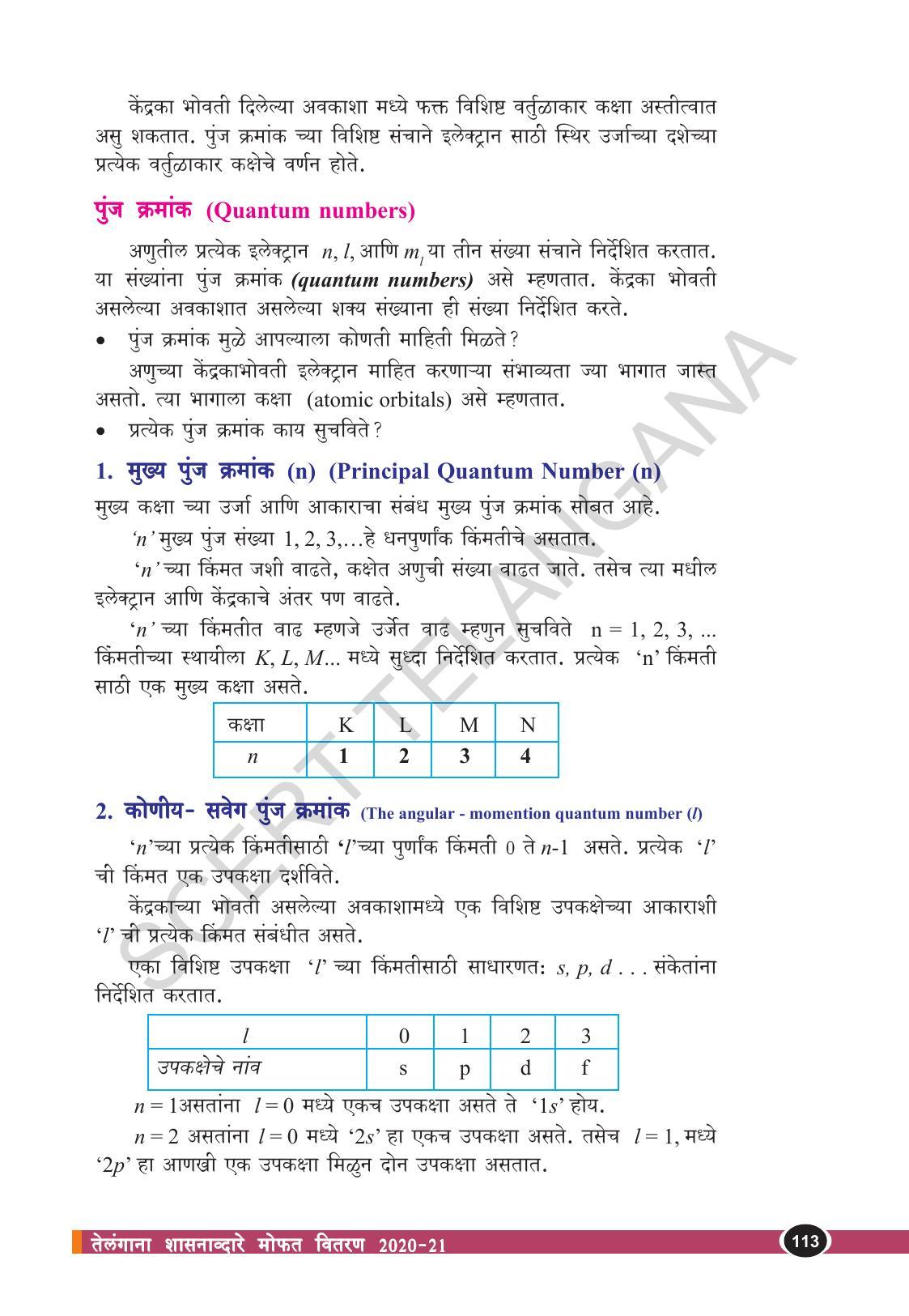 TS SCERT Class 10 Physical Science  (Marathi Medium) Text Book - Page 125