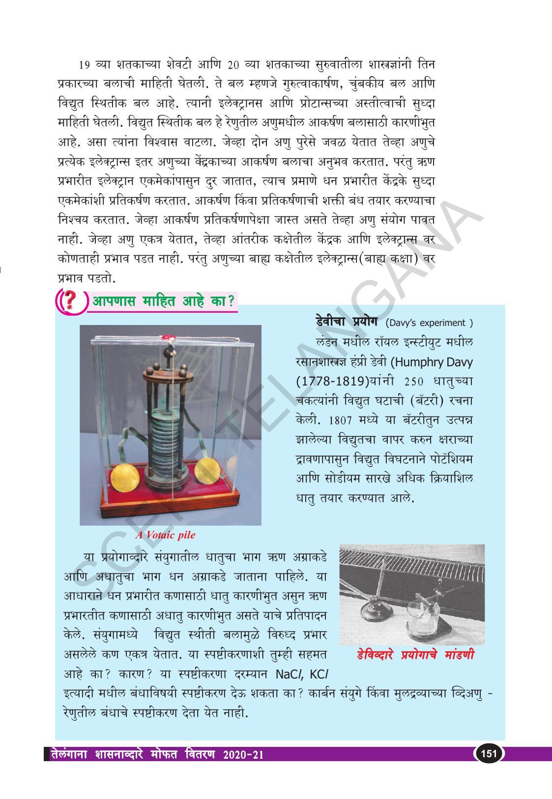 TS SCERT Class 10 Physical Science  (Marathi Medium) Text Book - Page 163