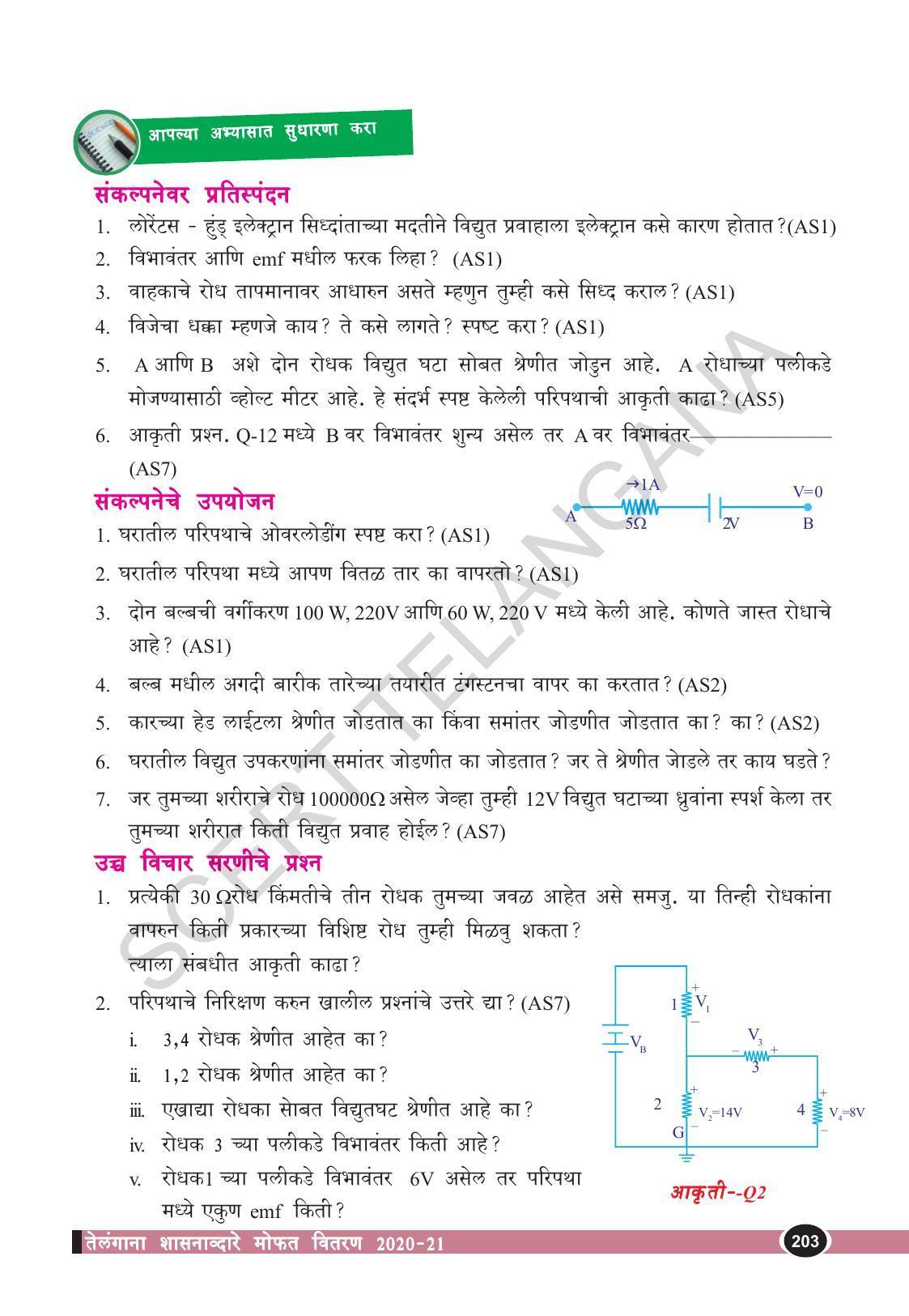 TS SCERT Class 10 Physical Science  (Marathi Medium) Text Book - Page 215