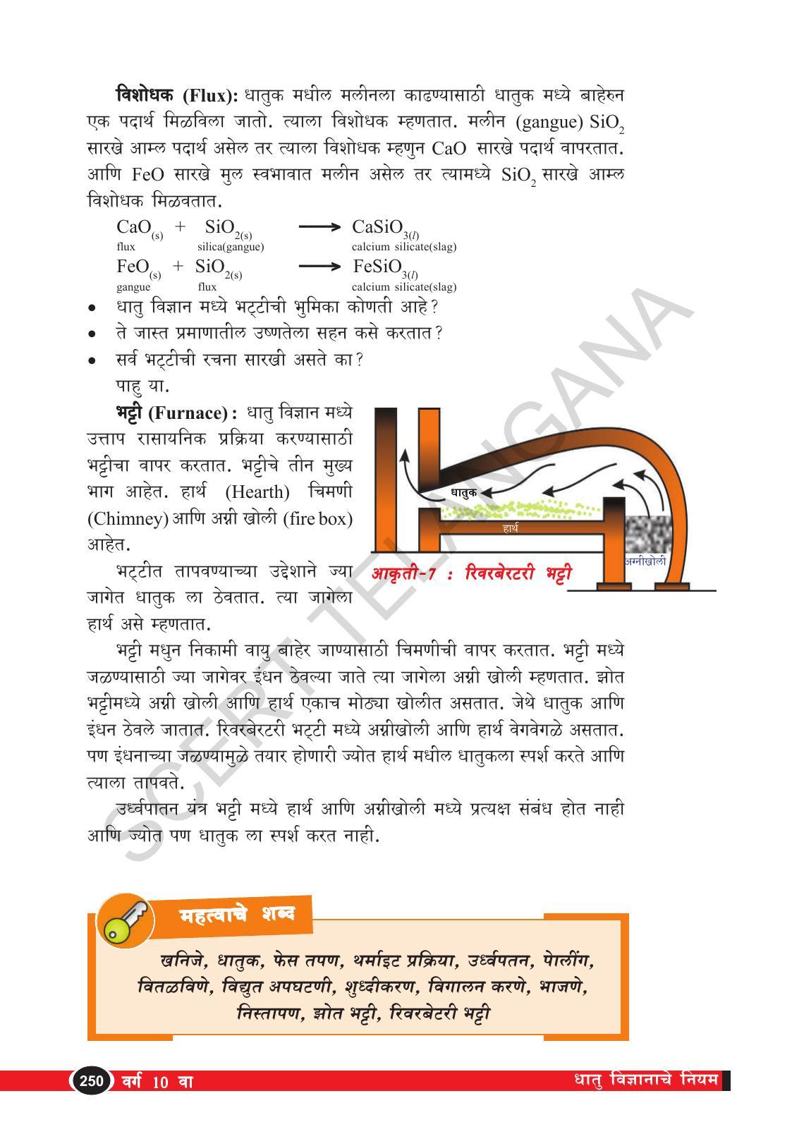 TS SCERT Class 10 Physical Science  (Marathi Medium) Text Book - Page 262
