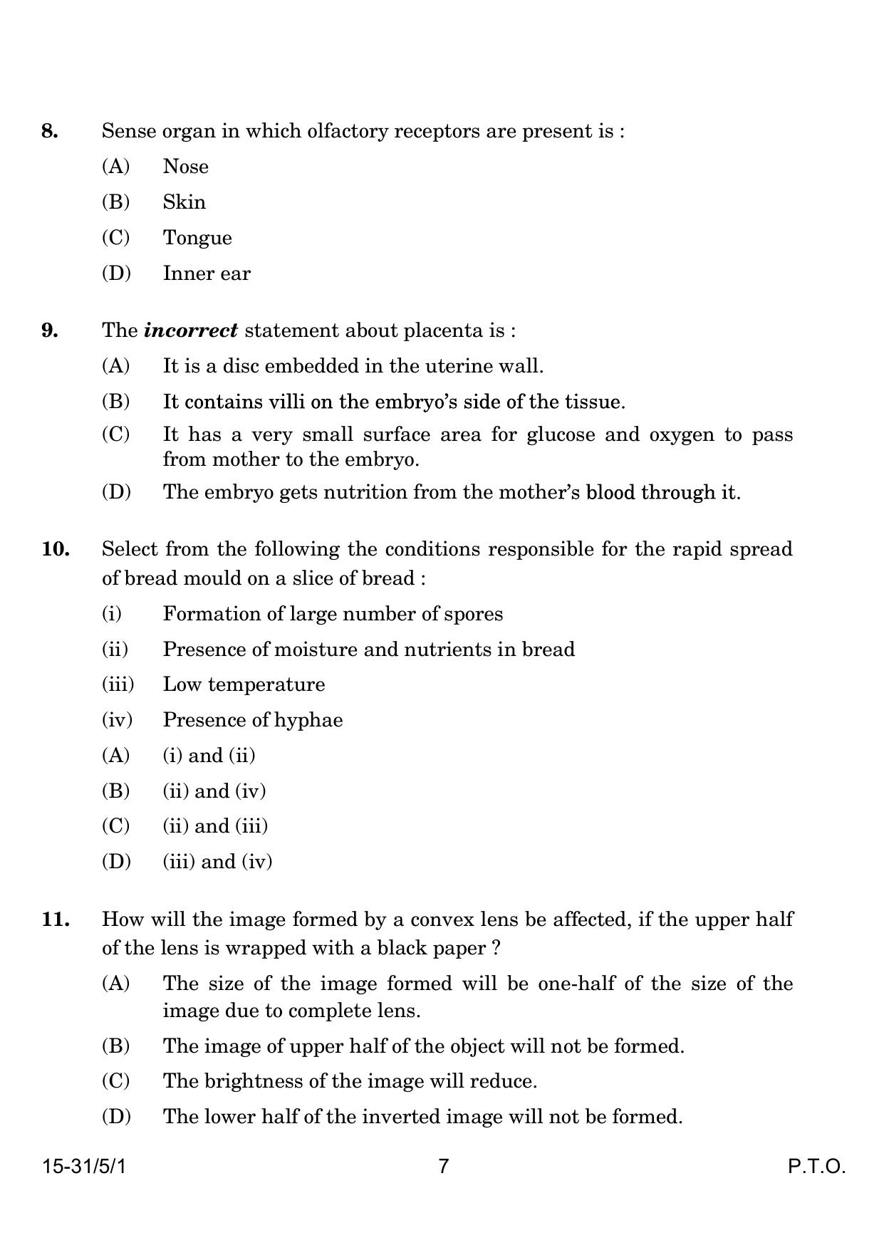 CBSE Class 10 31-5-1 Science 2024 Question Paper - Page 7