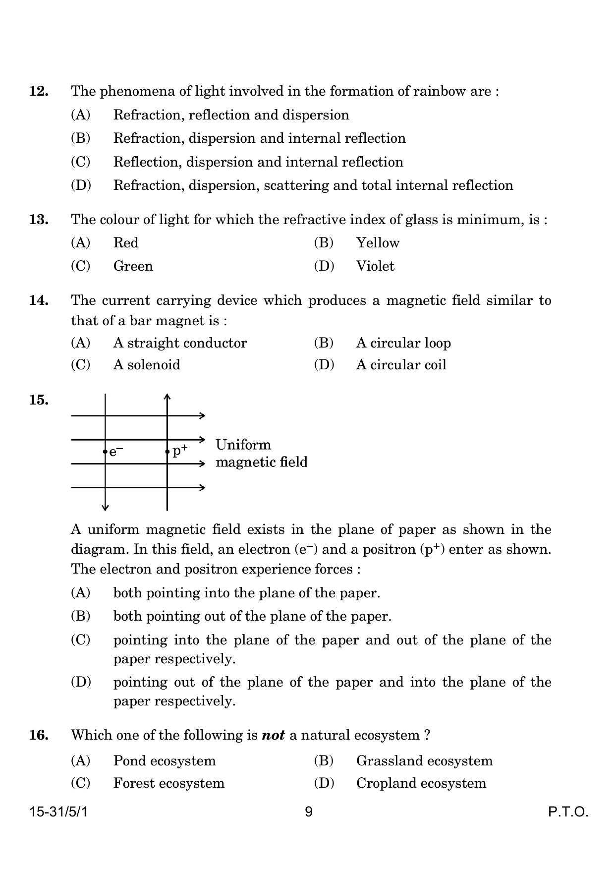 CBSE Class 10 31-5-1 Science 2024 Question Paper - Page 9