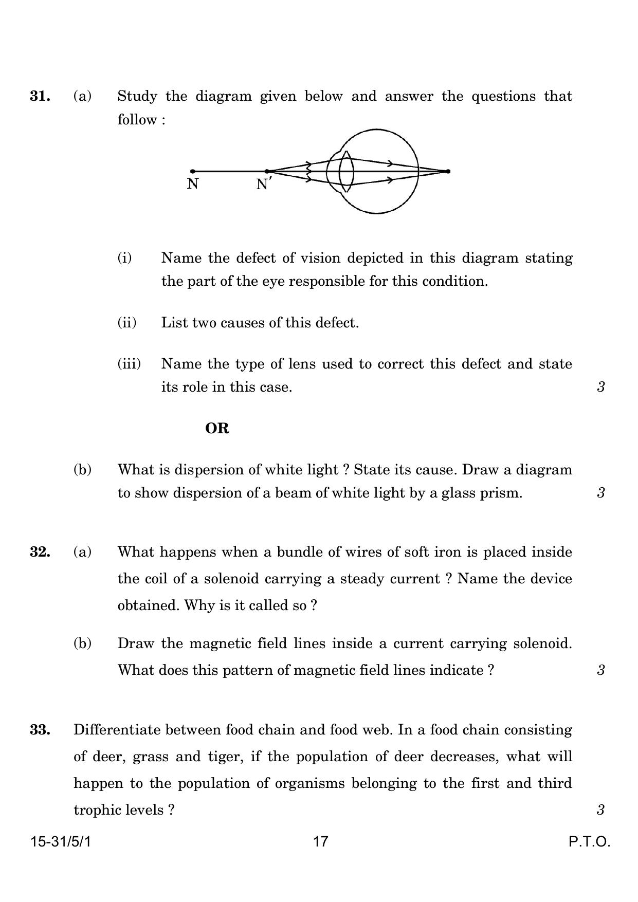 CBSE Class 10 31-5-1 Science 2024 Question Paper - Page 17