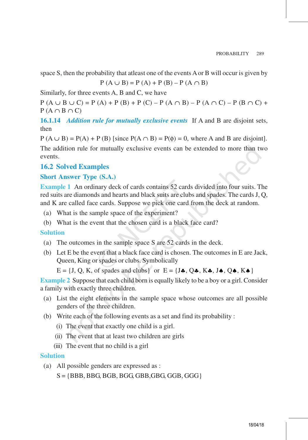 NCERT Exemplar Book for Class 11 Maths: Chapter 16 Probability - Page 6