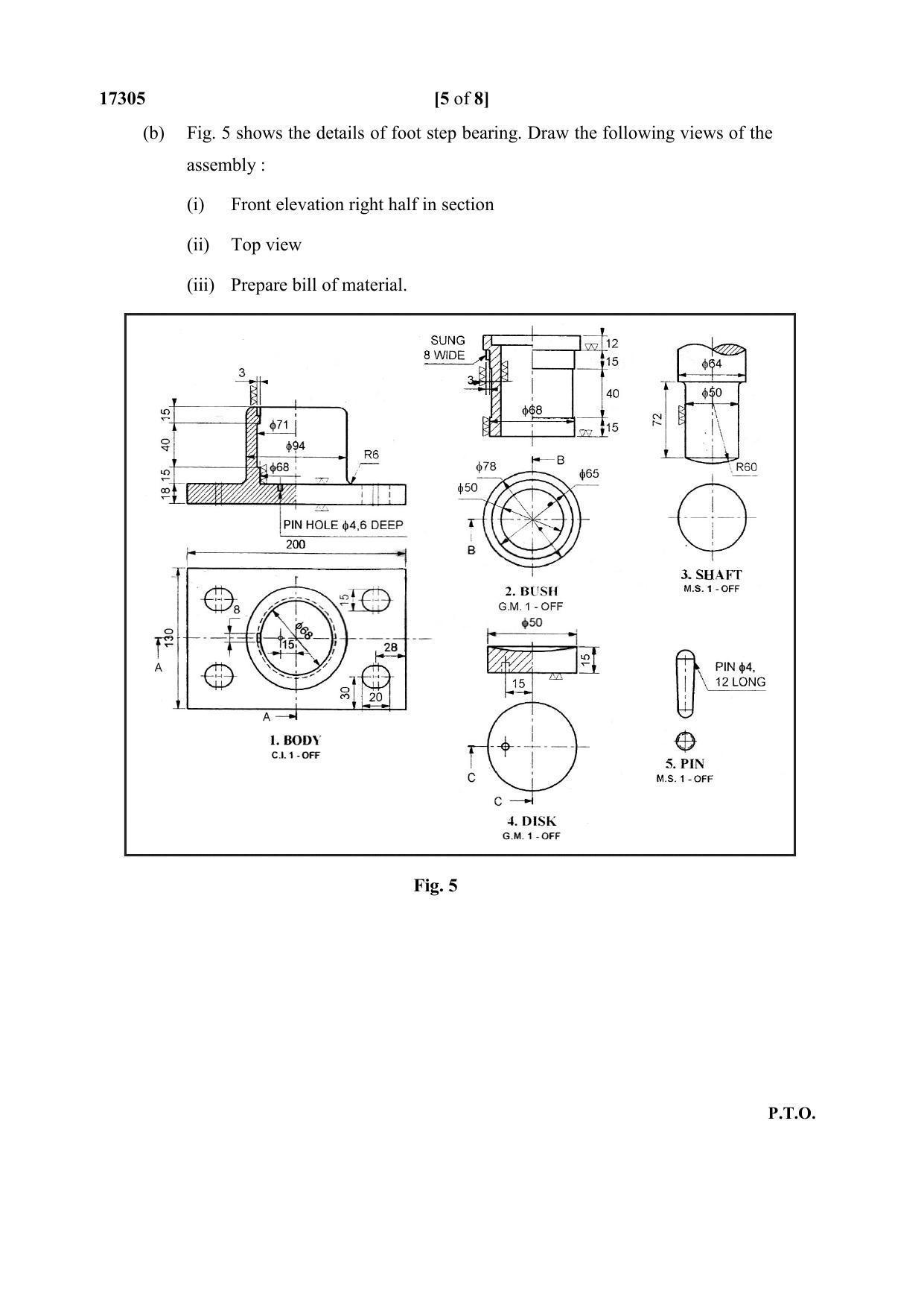 MSBTE Winter Question Paper 2019 - Mechanical Engineering Drawing - Page 5